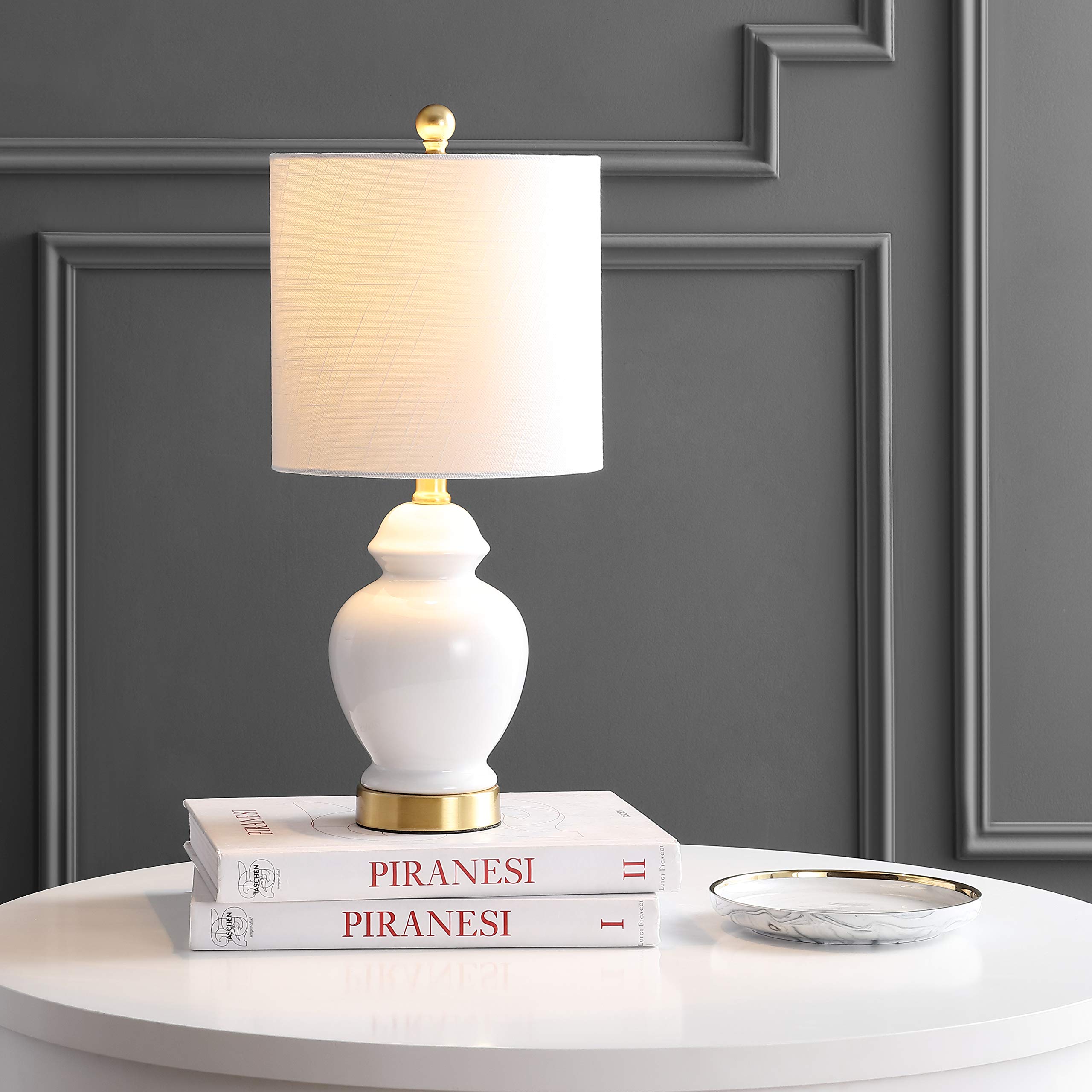Perry 20" Ceramic/Metal LED Table Lamp French Country Classic Bedside Desk