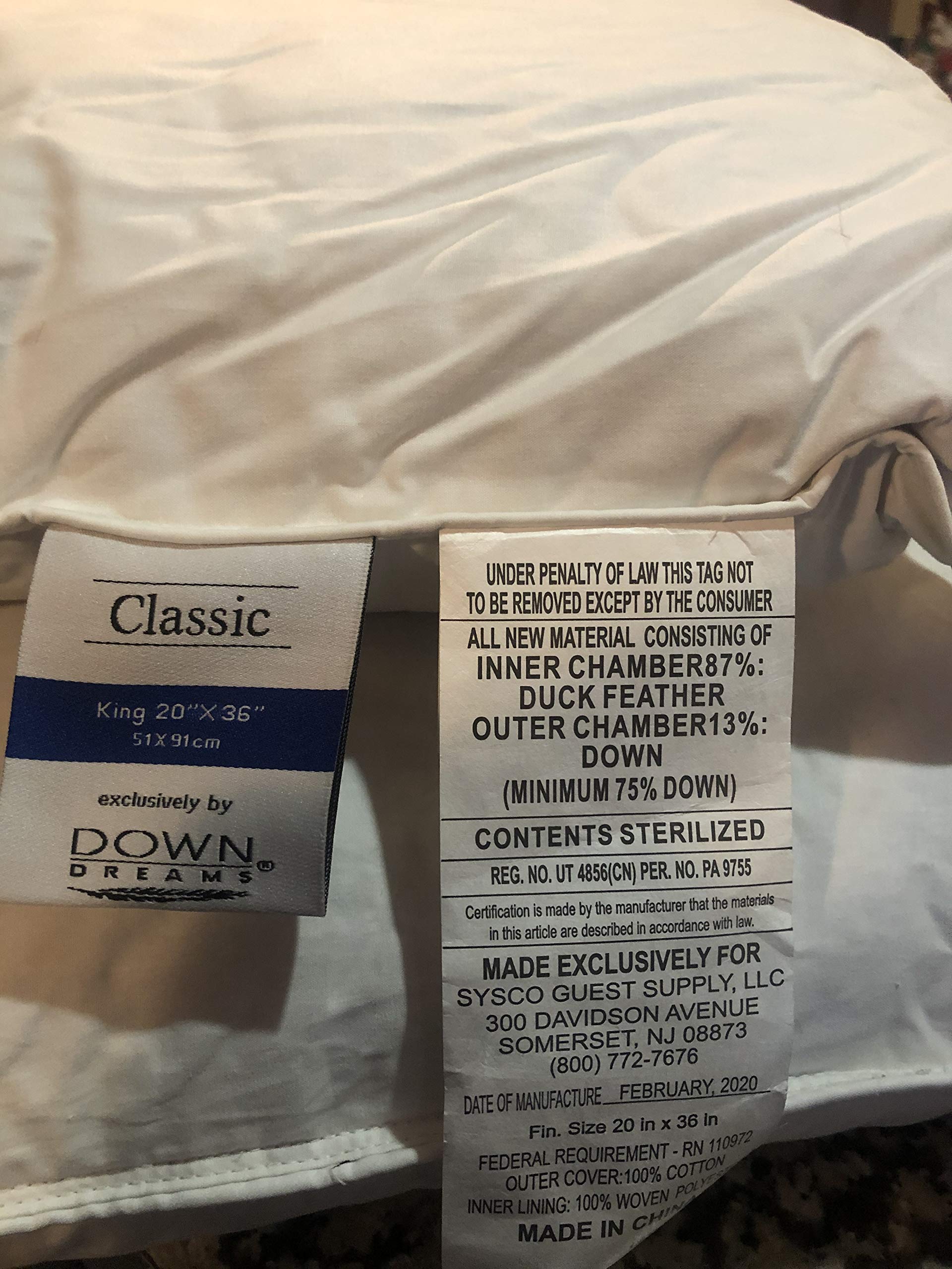 Dreams Classic King Pillow Set of 4 Firm & Supportive