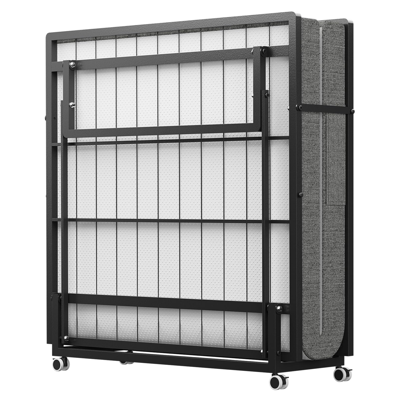 Bed with Mattress,Portable Rollaway Guest Bed for Adult