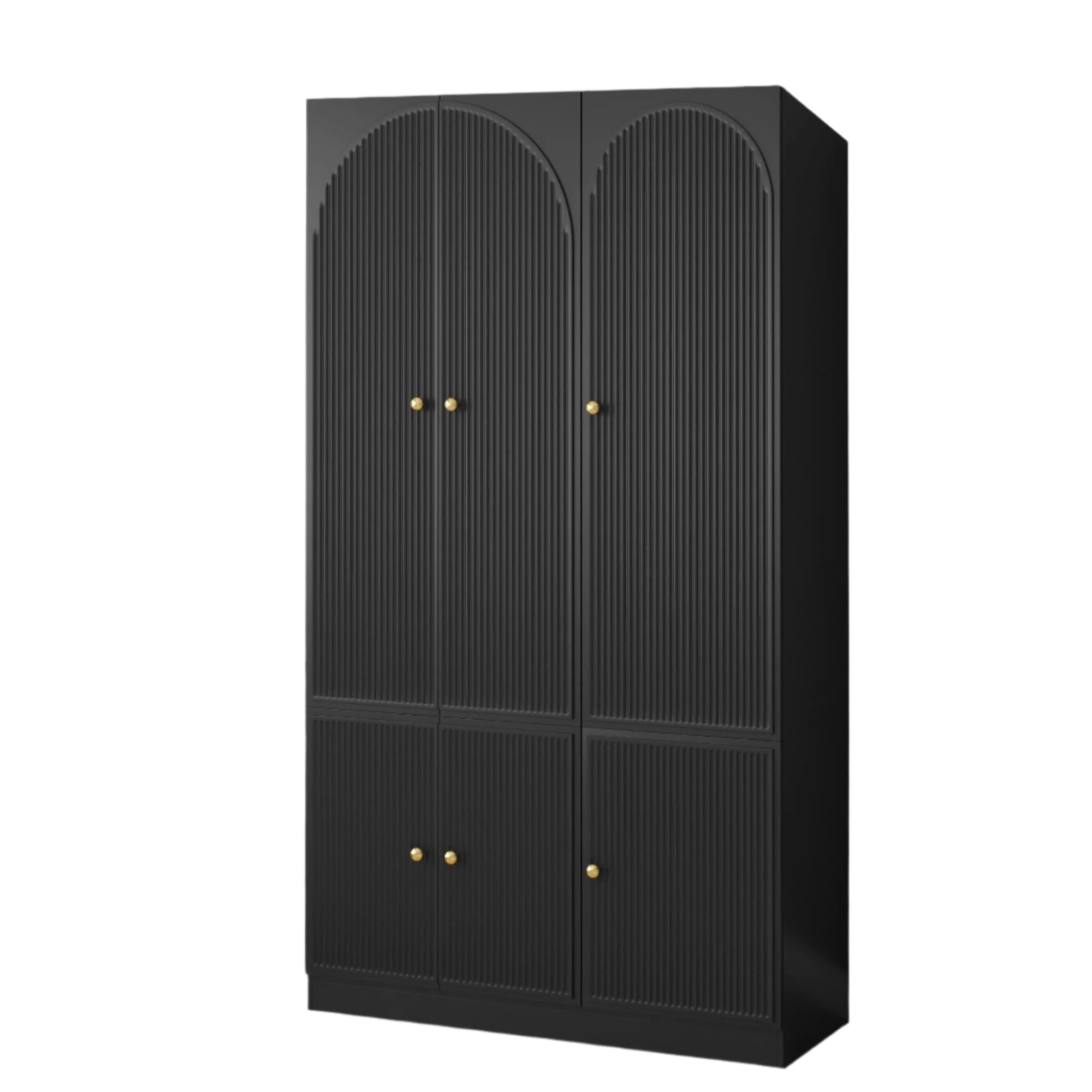 Armoire Wardrobe Closet with Doors for Hanging Clothes, Black Wardrobe Closet Cabinet