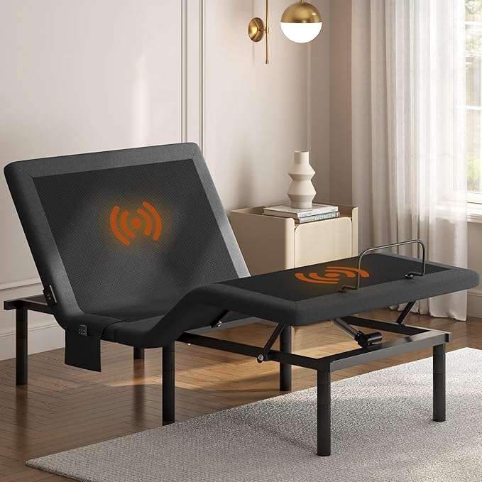 Queen Adjustable Bed Frame with Massage and Remote