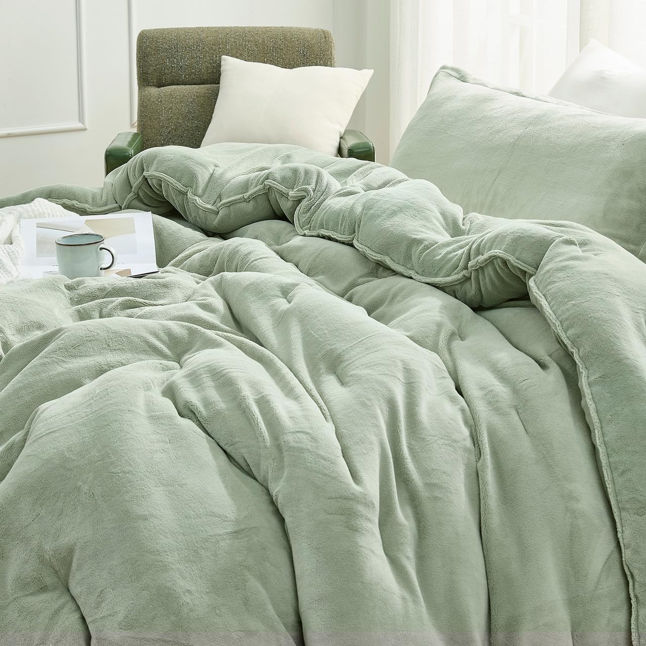Warmer Than Warm Oversized King Comforter Set - Desert Sage