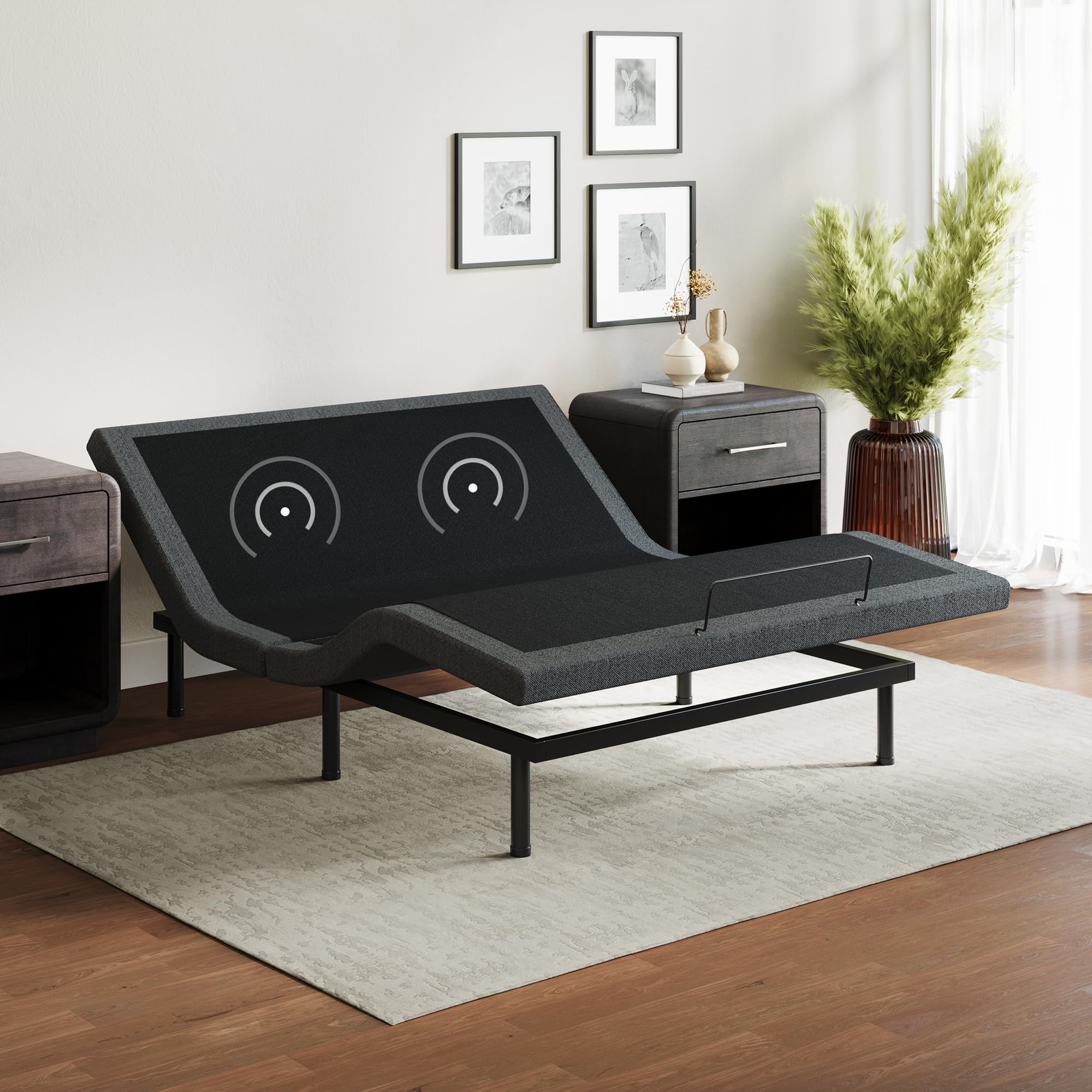 Full Premier Adjustable Base with Massage, Wireless Remote, USB Port-Ergonomic
