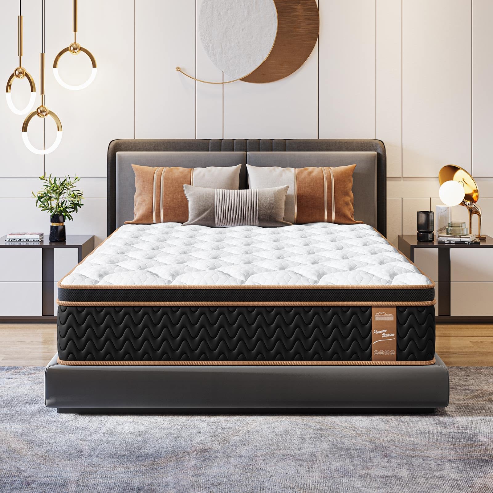 Queen Mattress 10 Inch Thick Matress with Gel Memory Foam Individual Pocket