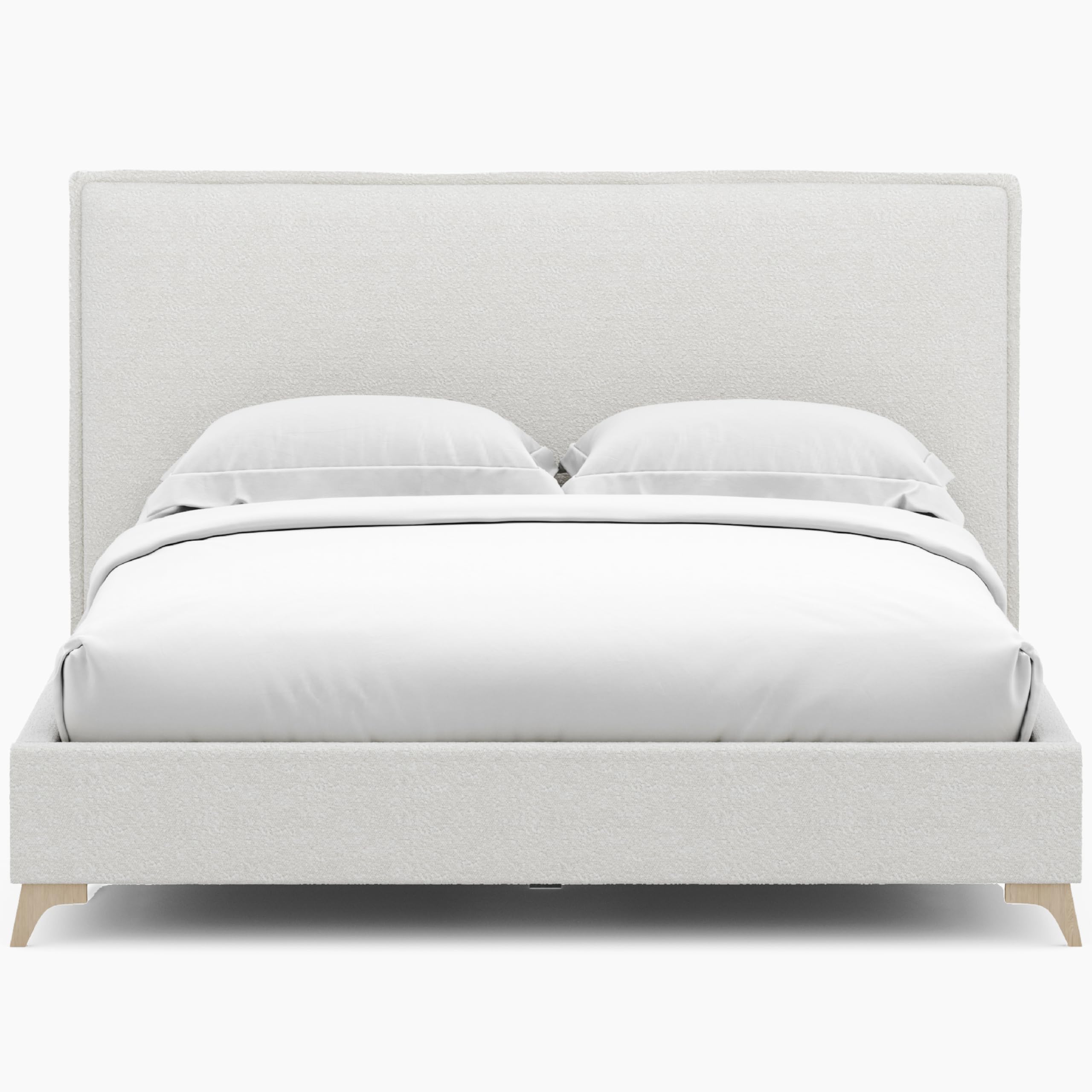 Casa Lottie Full Boucle Flange Edge Bed Frame with Headboard