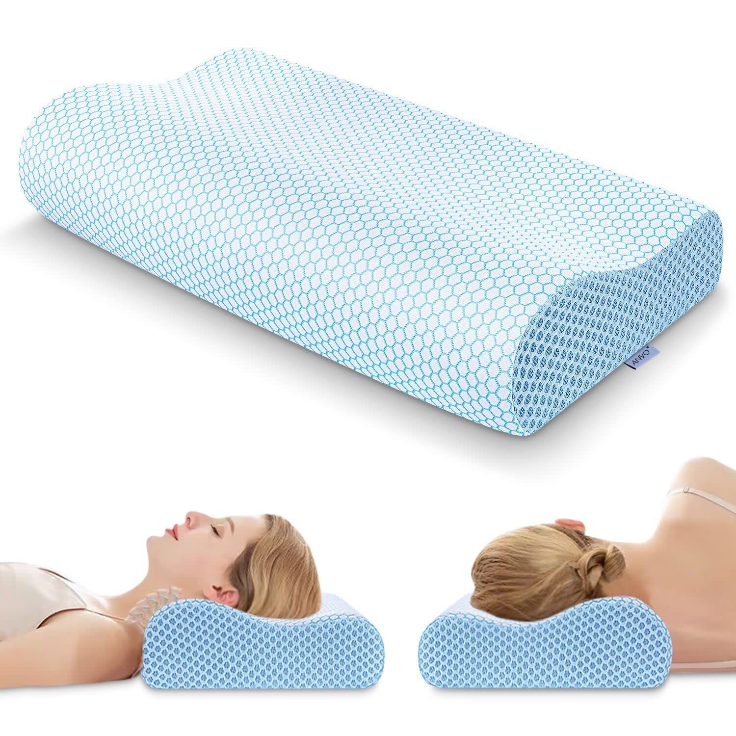 Cervical Memory Foam Pillows for Neck Pain, Neck Pillows for Pain Relief Sleeping