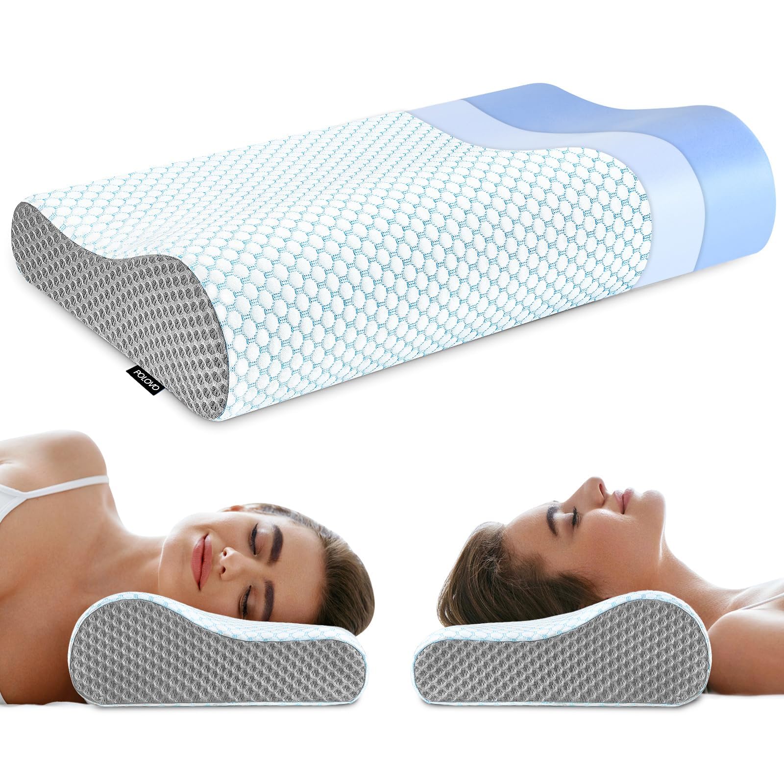 Foam Pillows Neck Pillow Bed Pillow for Sleeping, Ergonomic Cervical