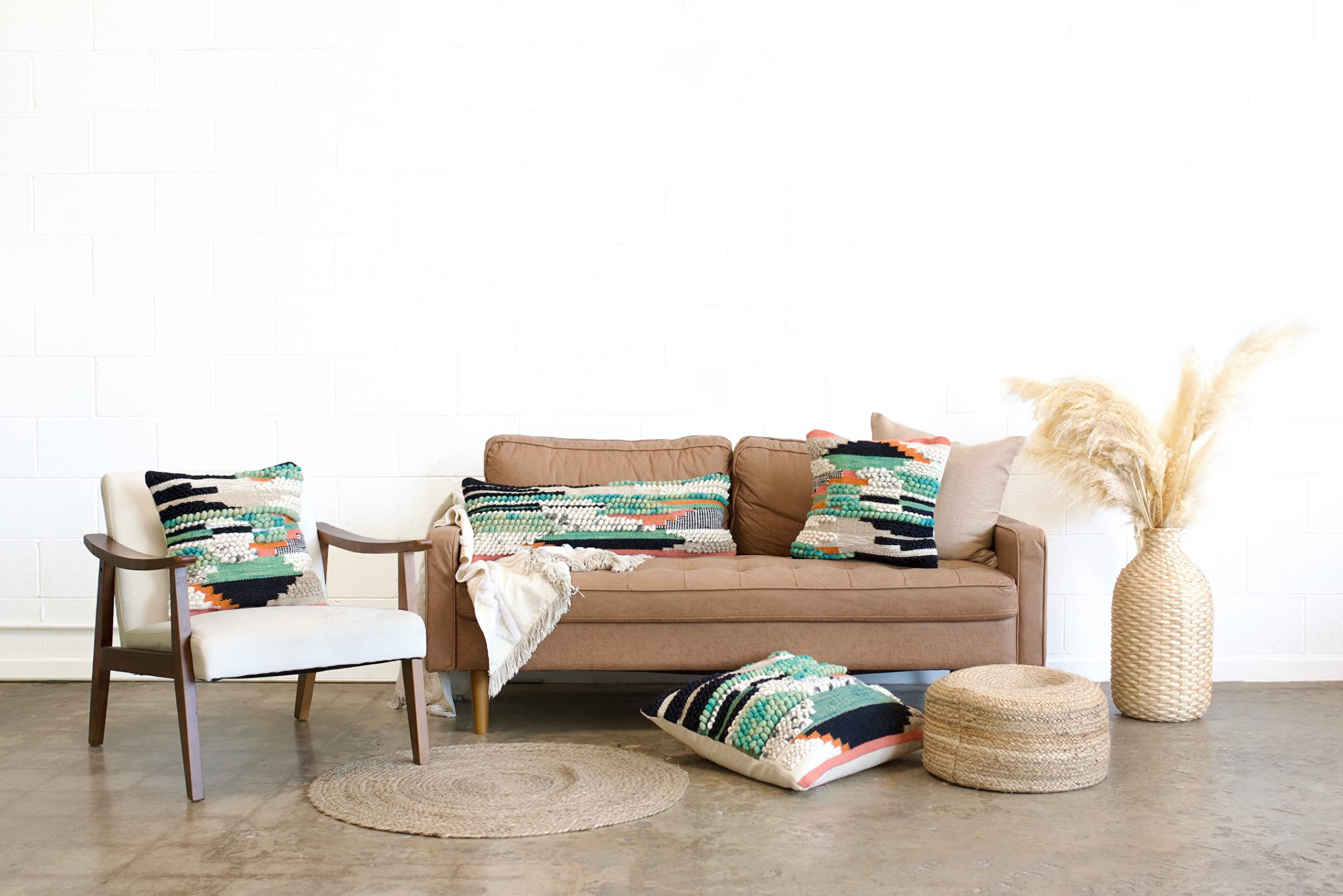 Throw Pillow Cover 24x24 Oversized Decorative Throw Pillows Bohemian