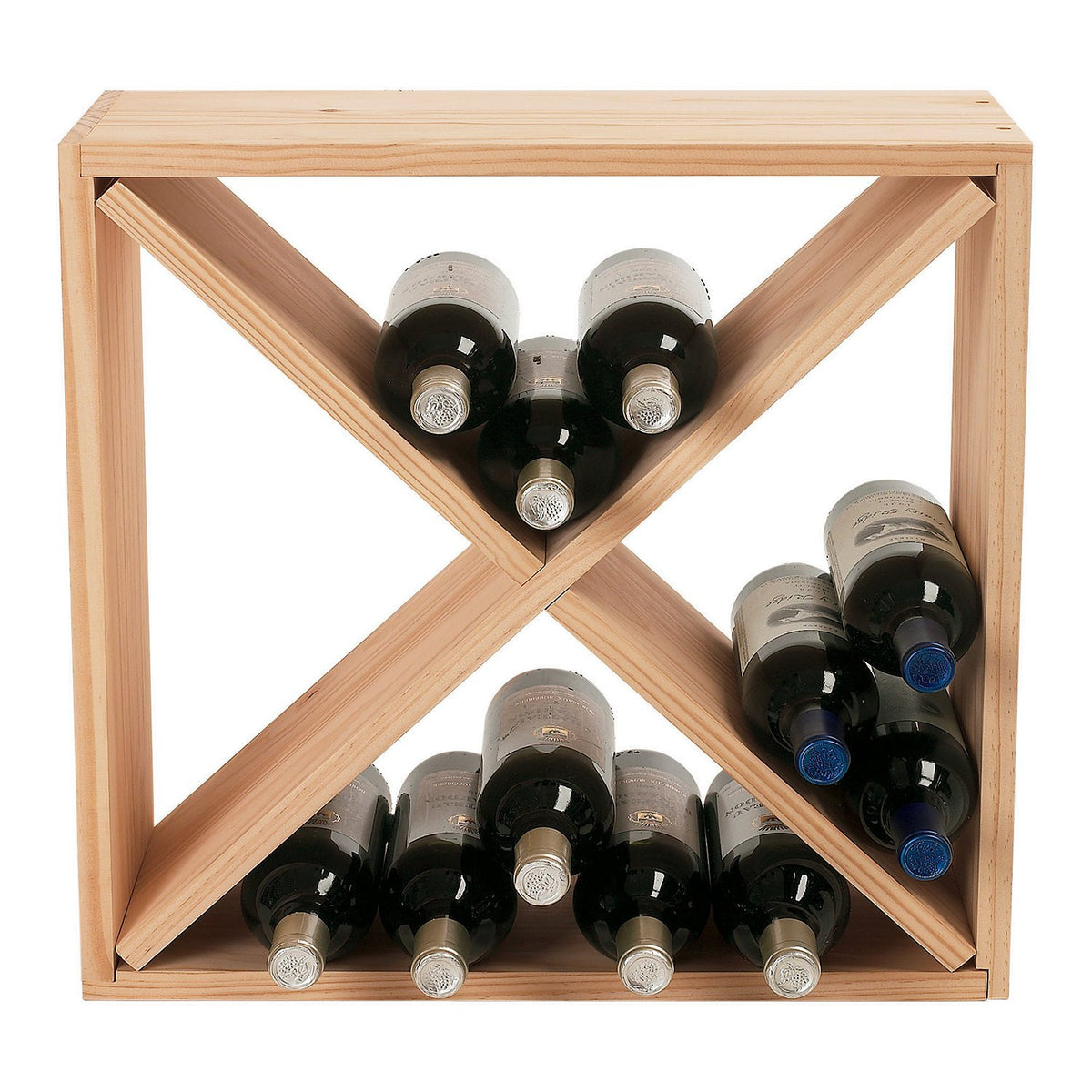 24-Bottle Modular Wood Wine Rack