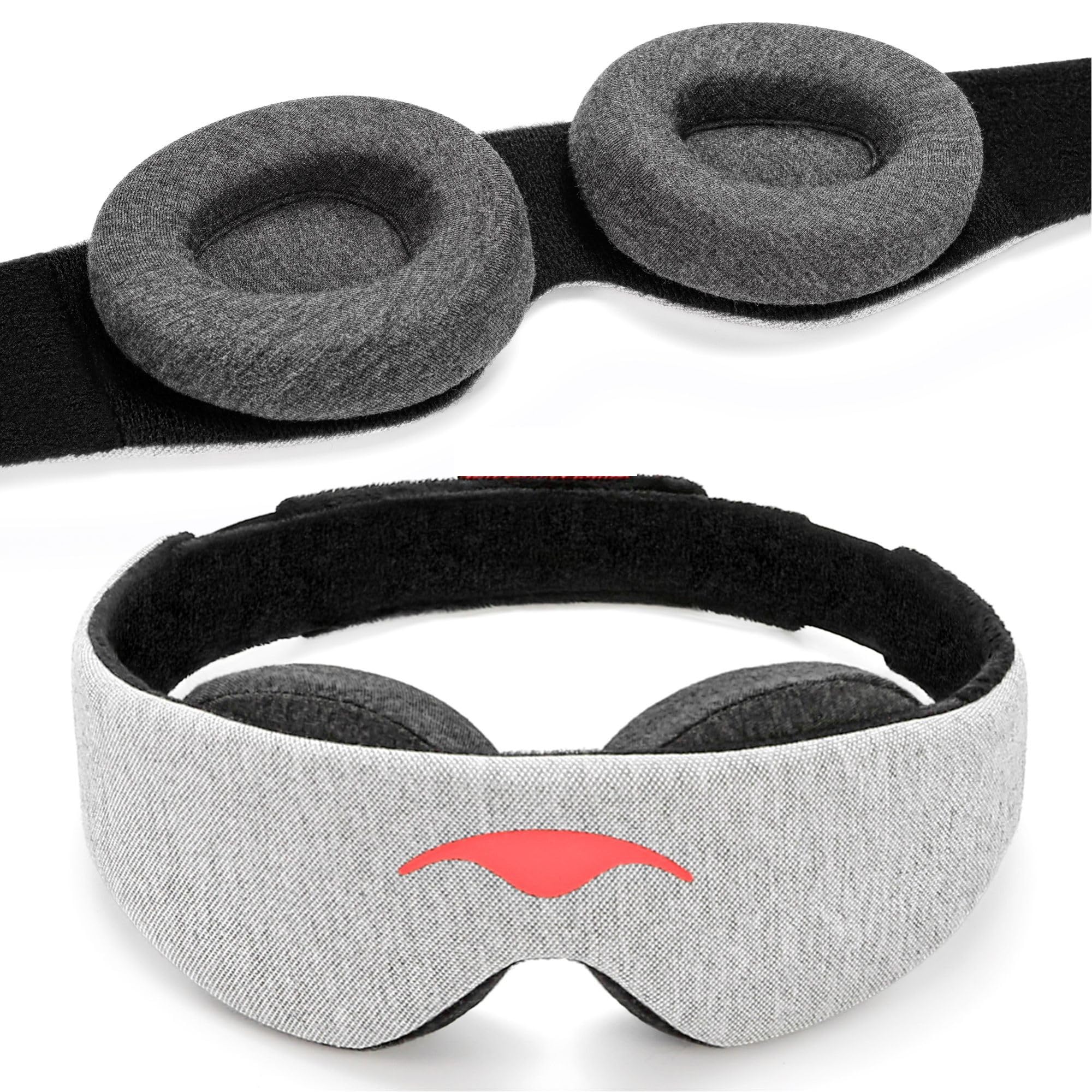 Mask - 100% Light Blocking, Adjustable Sleeping Mask with Detachable Eye Cups