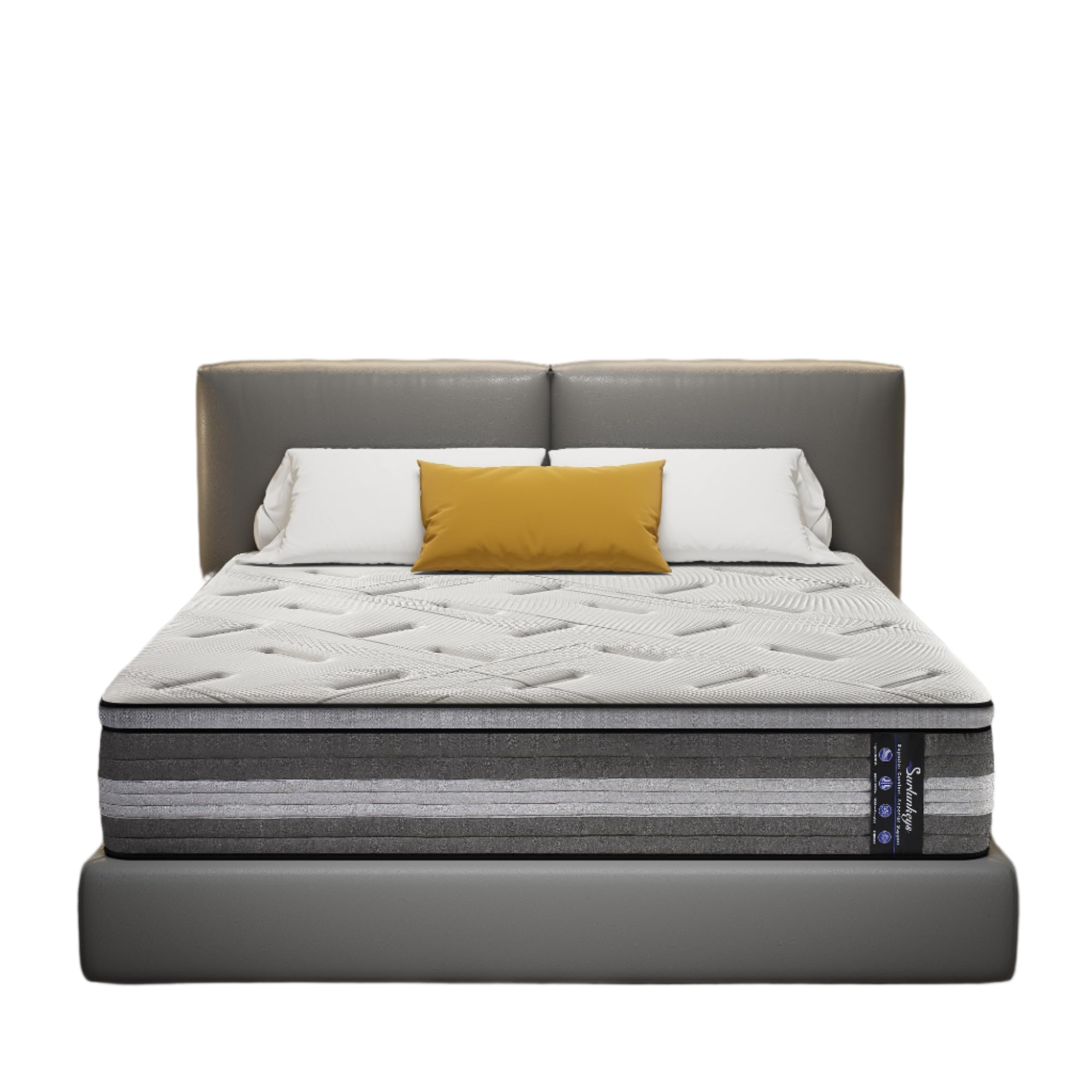 14 Inch Hybrid Mattress - Queen Size Mattress Medium Firm with Memory Foam