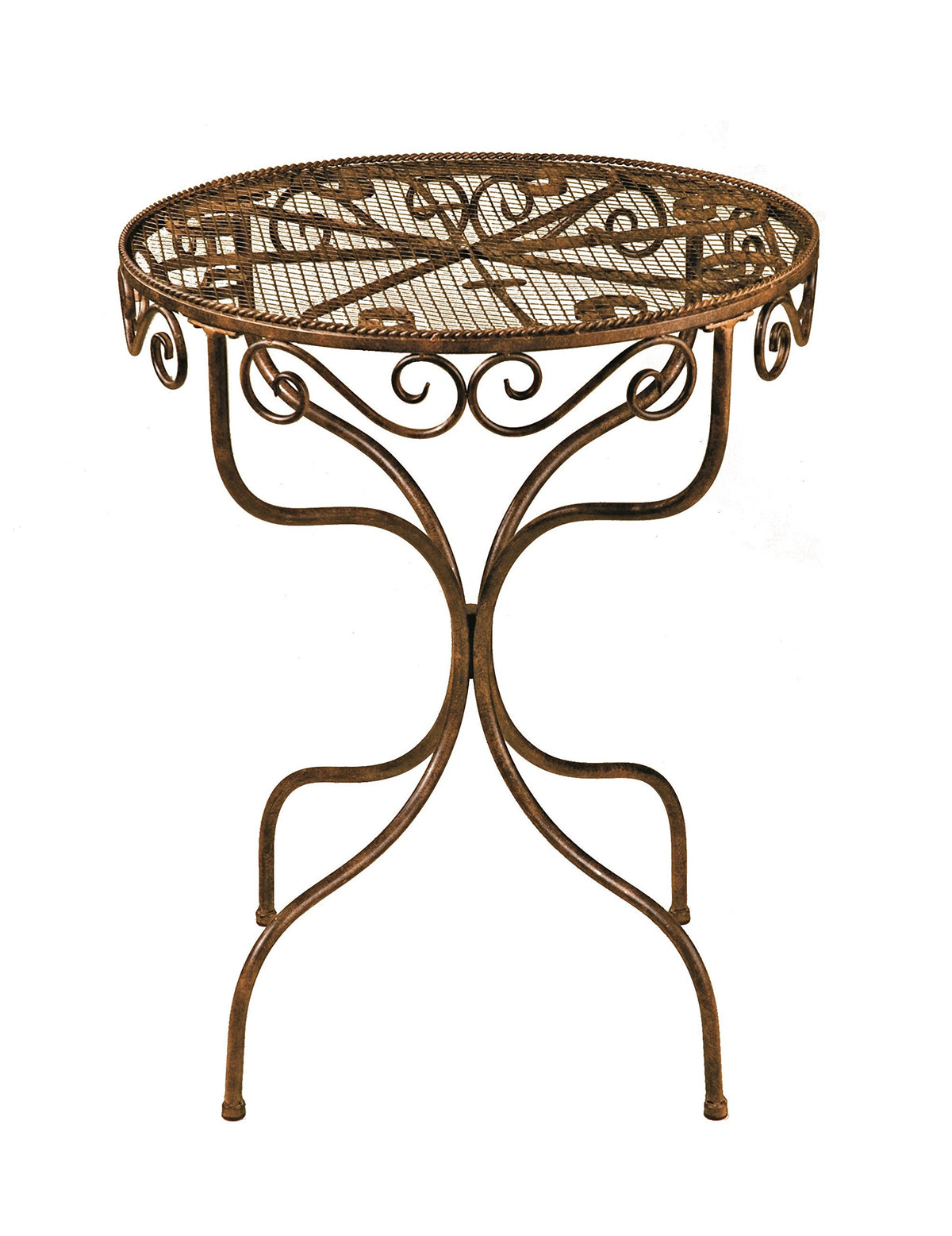 Outdoor Bistro Table – Natural Patina Mesh Top