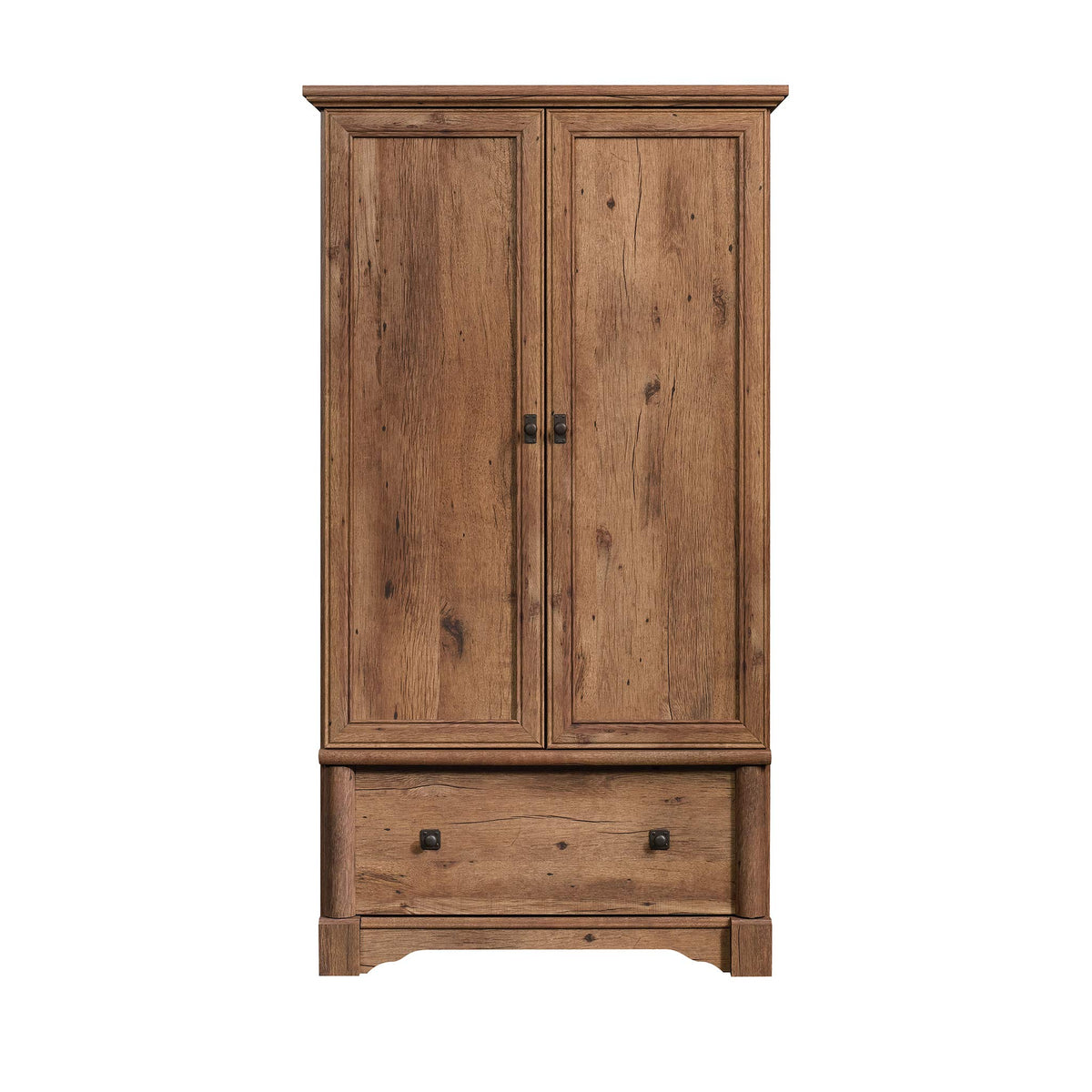 Armoire Wardrobe with Garment Rod & Storage Drawer