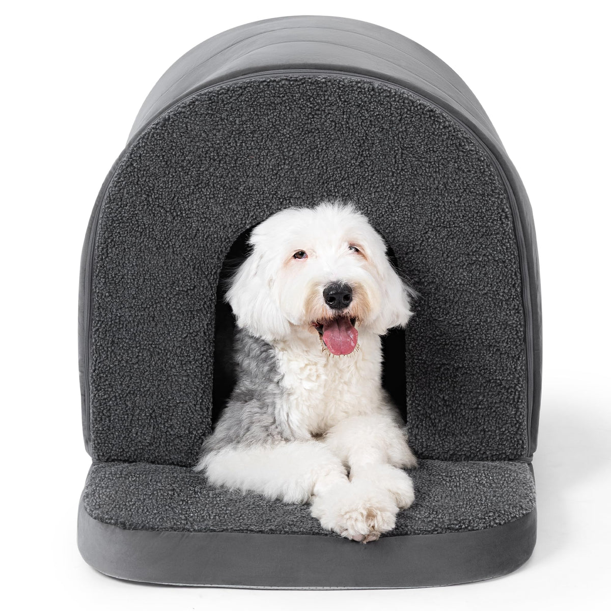 Orthopedic Dog Tent Bed with Cover & Porch