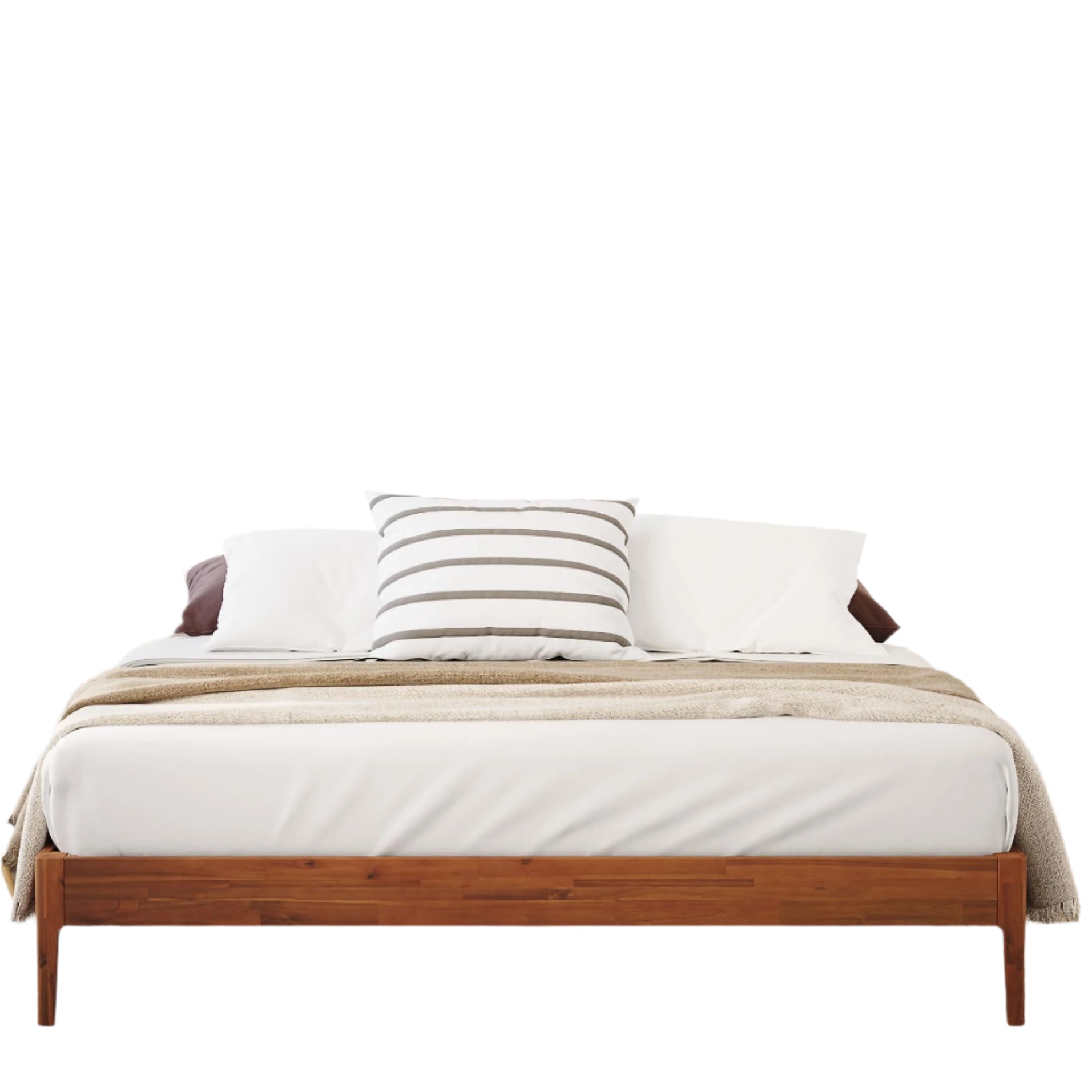 Camila Luxury King Size Bed Frame - Heavy Duty Acacia Wood Bed