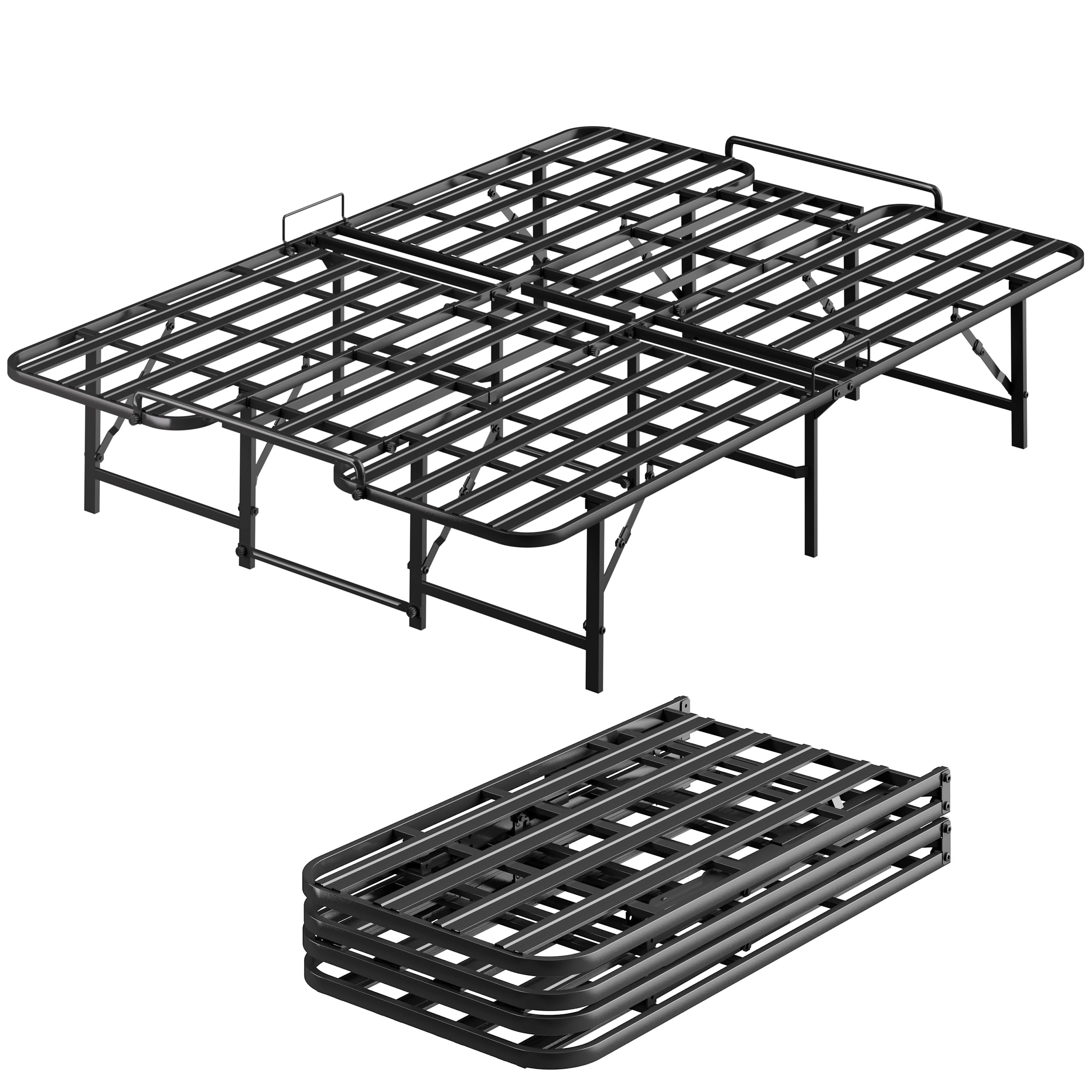 14.2" High Portable Metal Platform Bed Frame with Tool