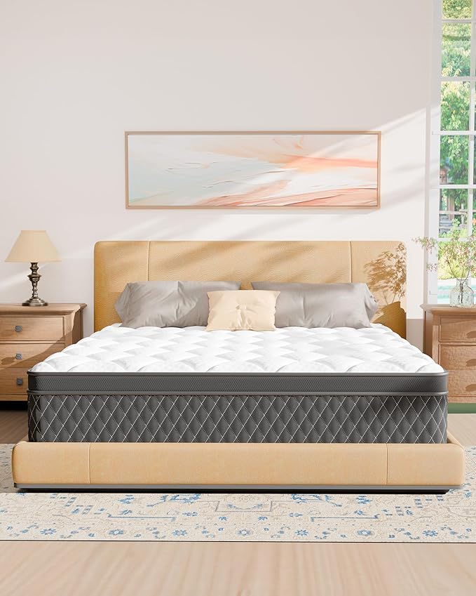 12 Inch Twin XL Hybrid Mattress, Memory Foam & Individually Pocketed