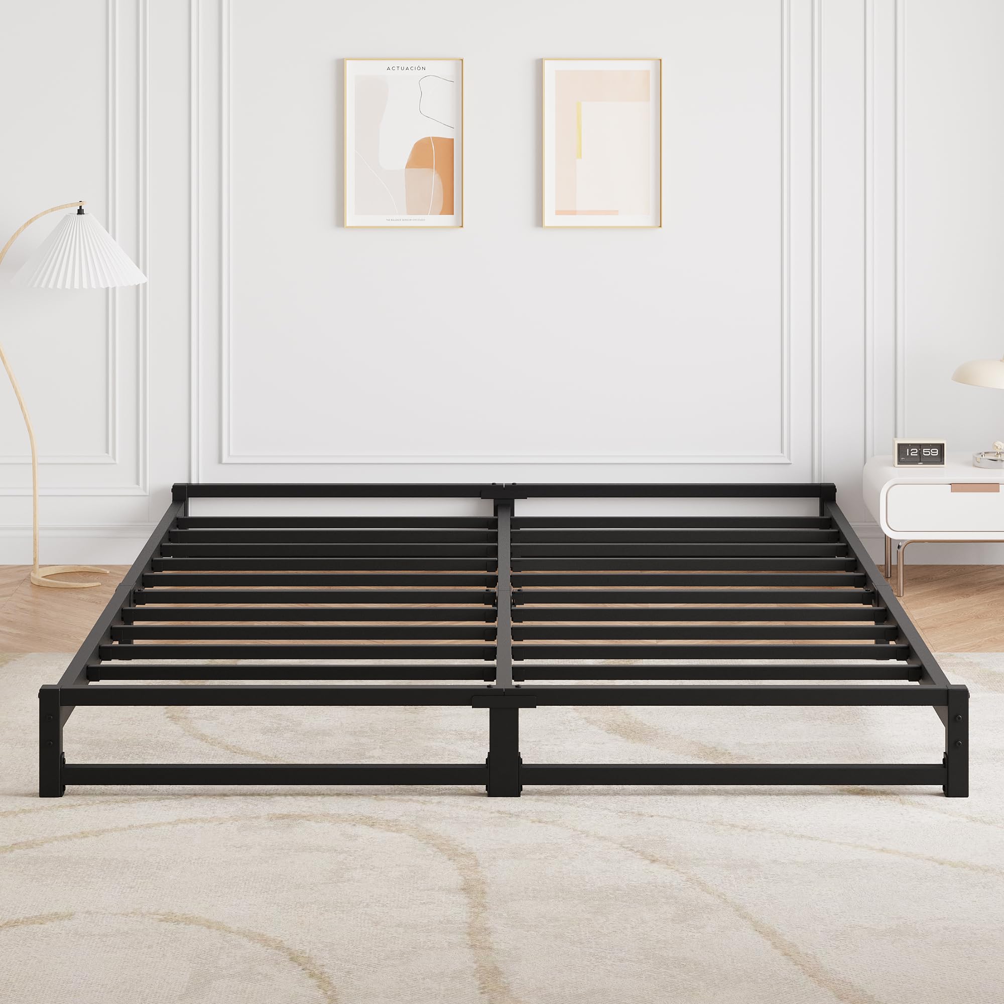 6 Inch Queen Size Bed Frame Heavy Duty Metal Platform Bed Frame