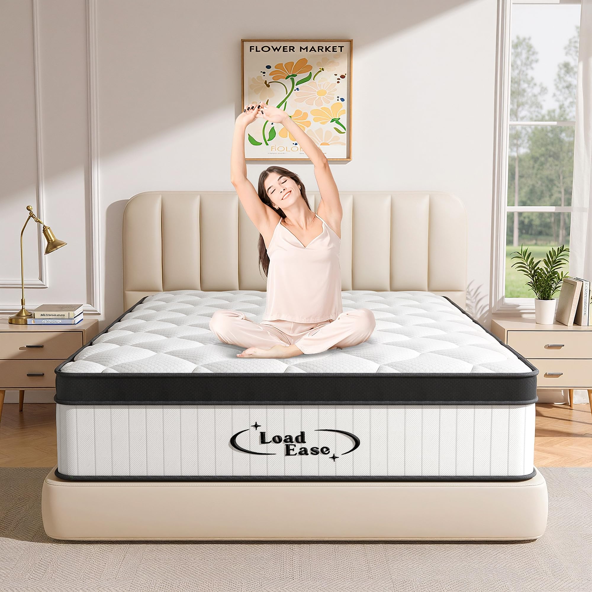 Mattress Queen Size, 12 Inch Queen Hybrid Mattress in a Box