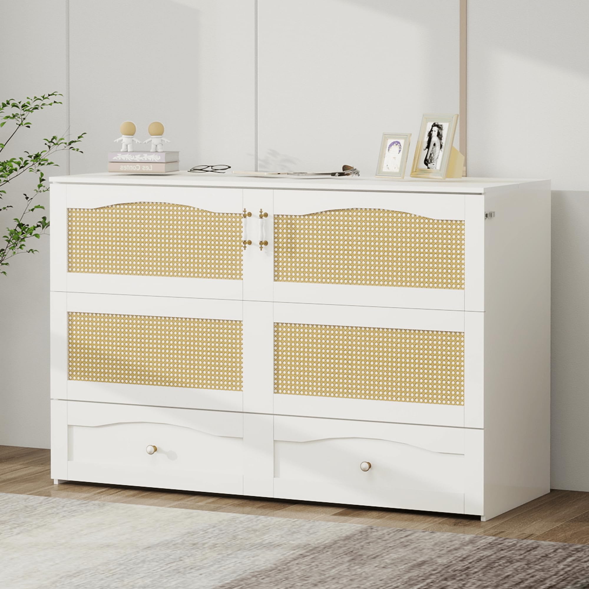 Murphy Bed Cabinet Queen with Storage Spcae and Drawer