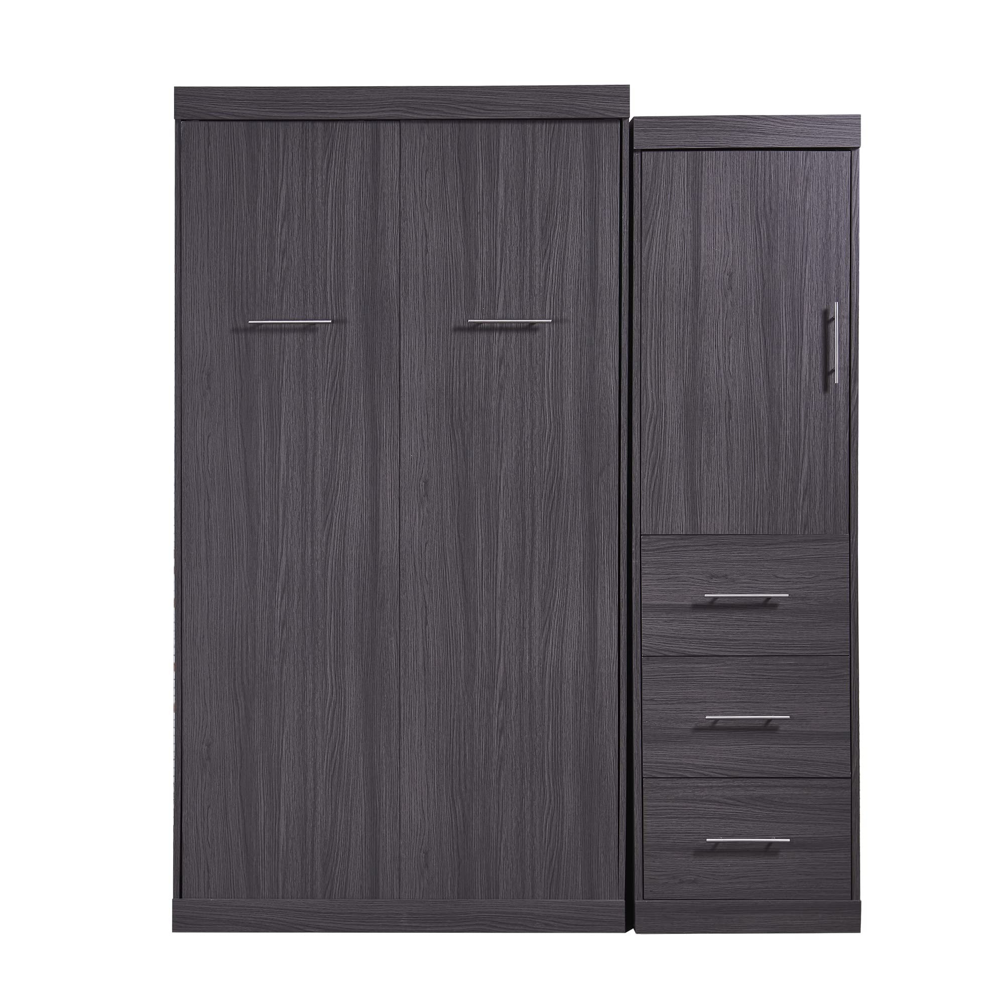 Twin Murphy Bed Wood Wall Bed Can be Folded into Cabinet