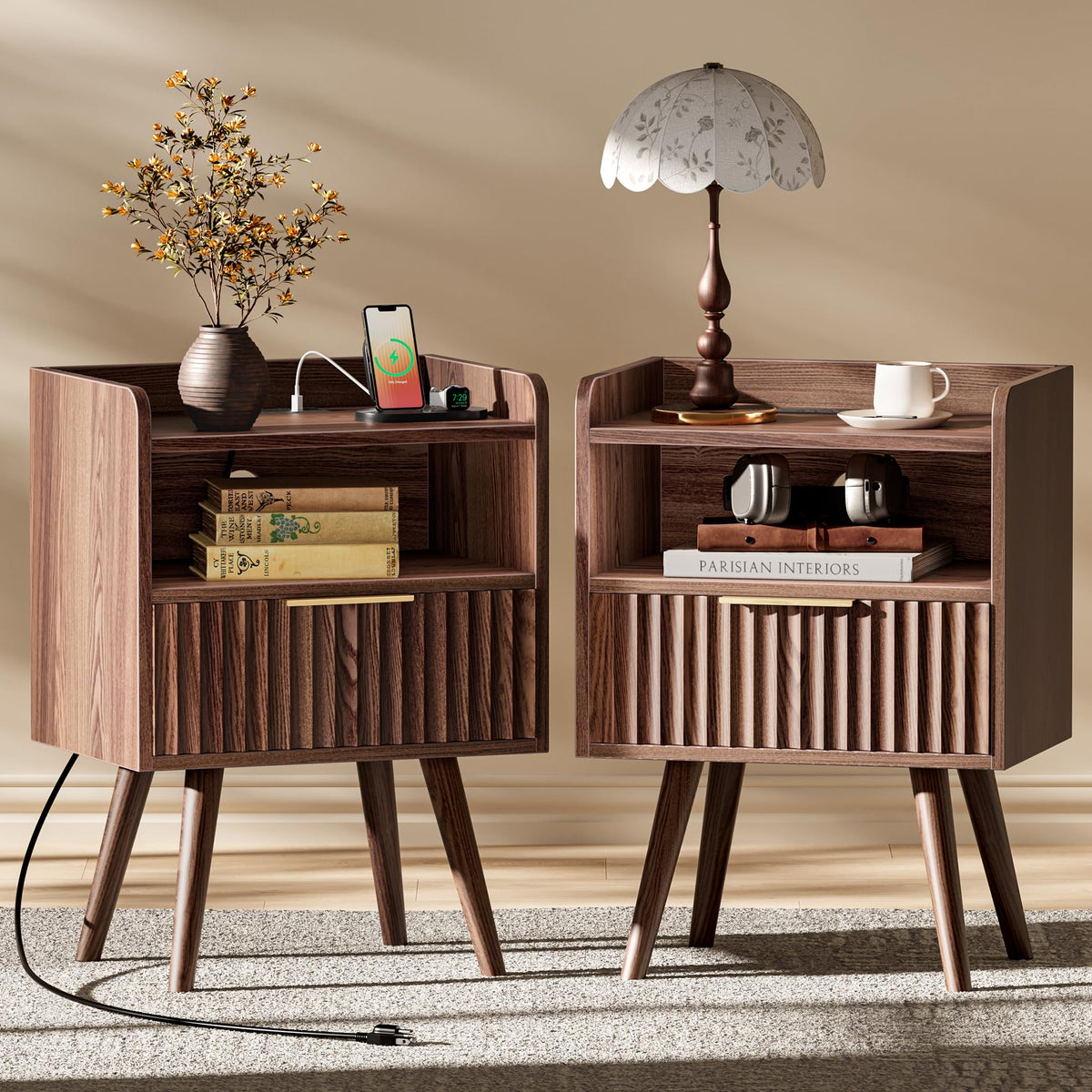 Nightstand with Charging Station & USB-C Port
