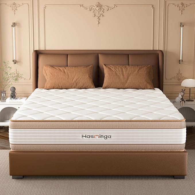12 Inch Queen Mattress, Hybrid Medium Firm Memory Foam Mattress with Innerspring