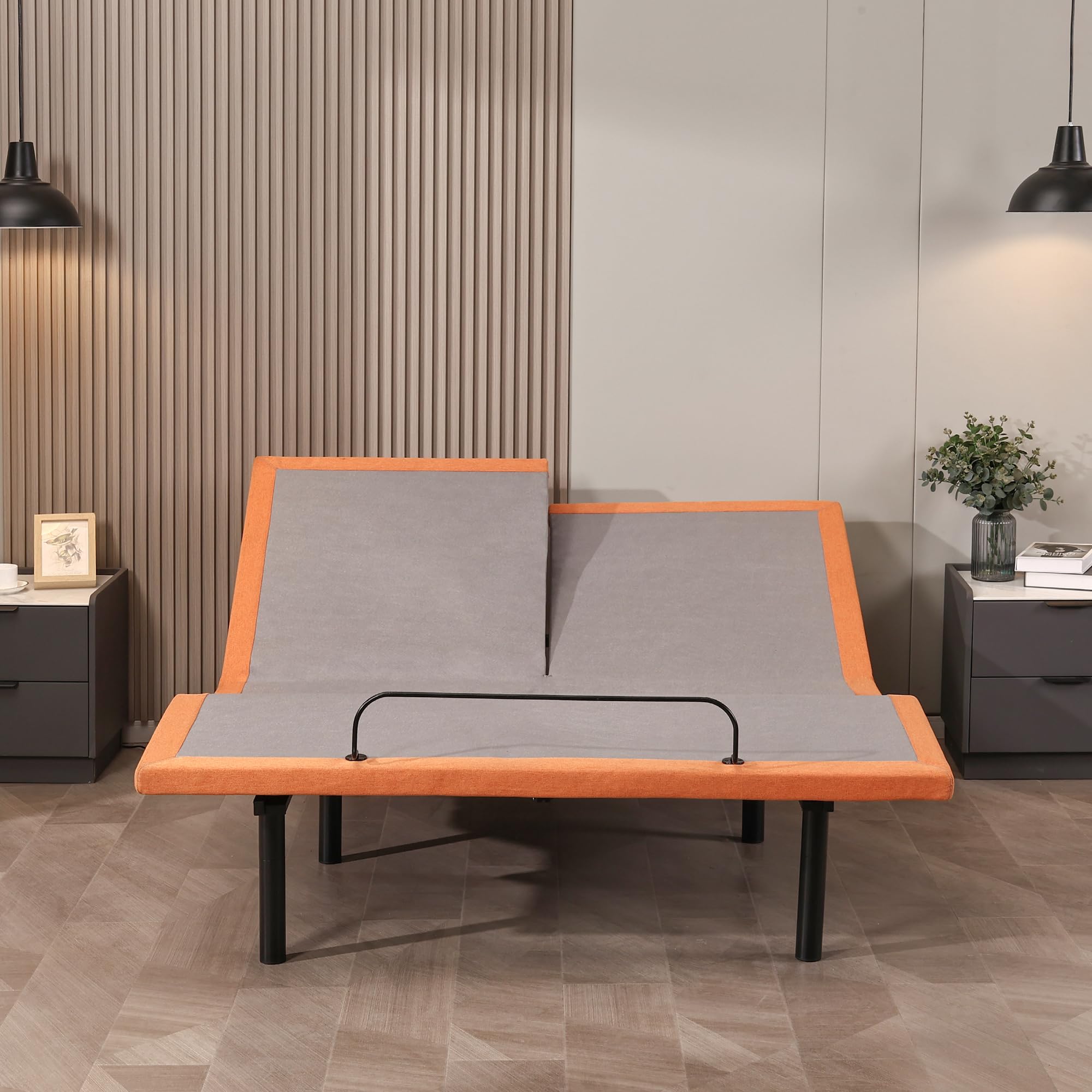 Adjustable Bed Frame with Split Top Queen Size Smart Bed with Massage