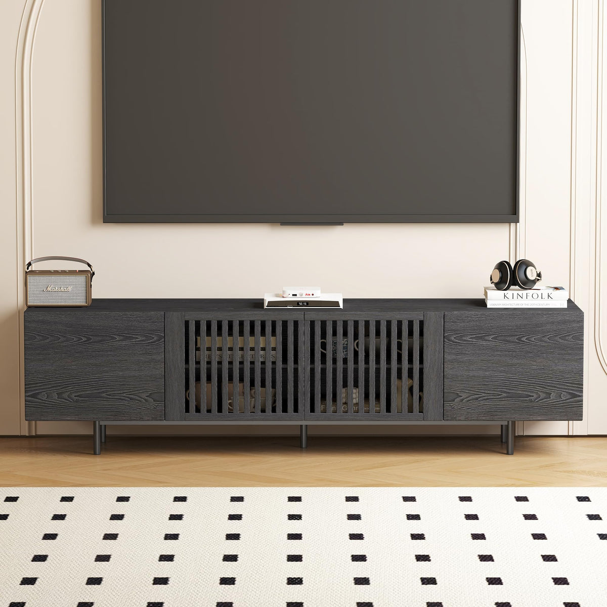 Mid-Century Modern TV Stand with Storage