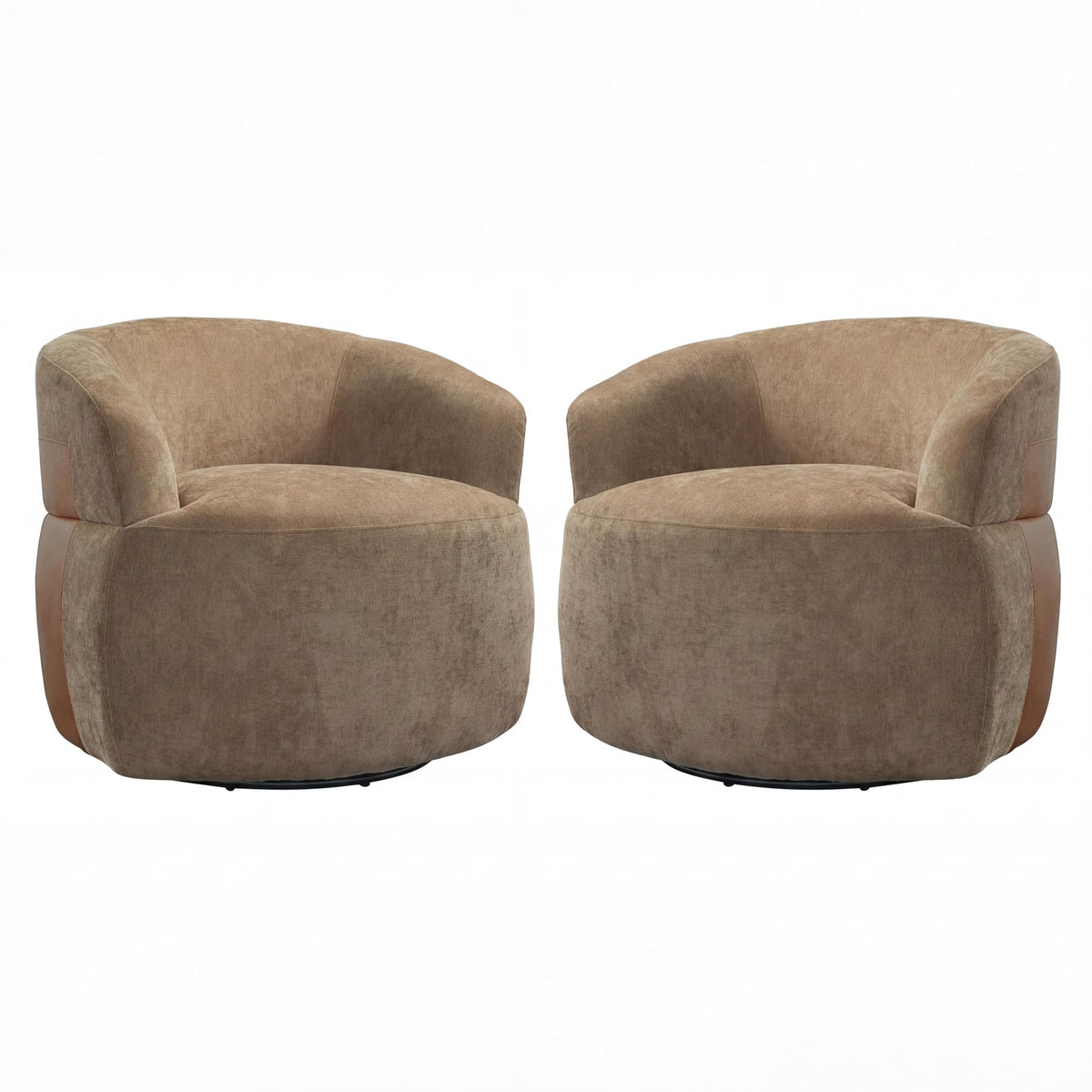 Swivel Barrel Accent Chair Set of 2