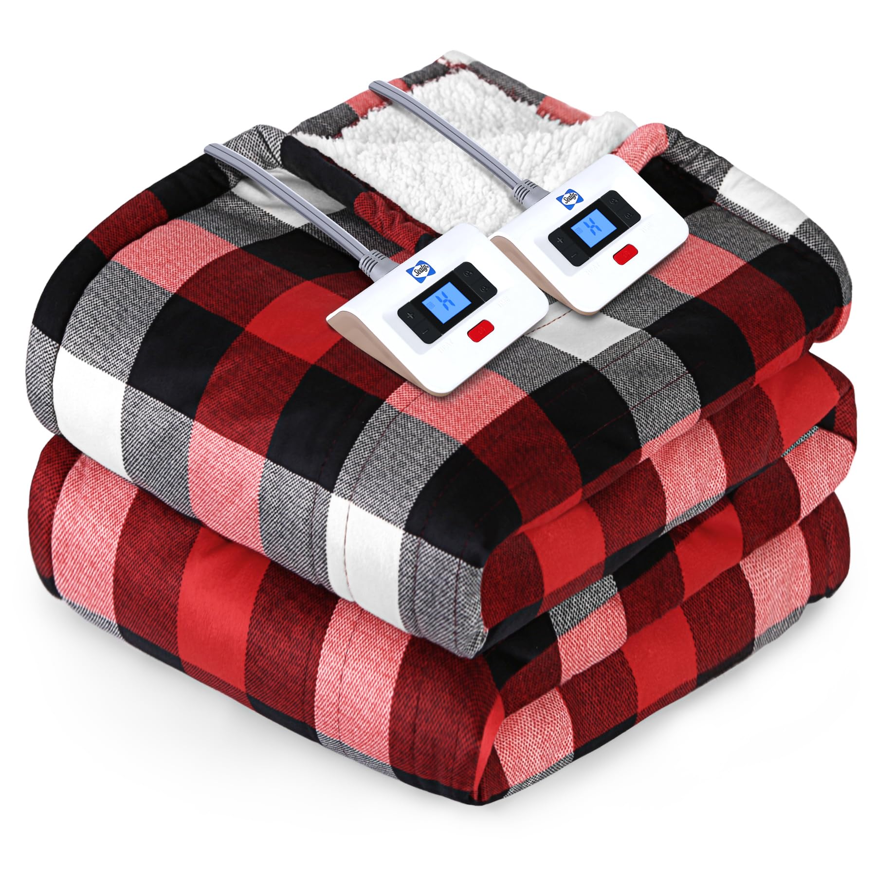 Heated Throw, Plaid Lightweight Blanket for Sofa, Couch,