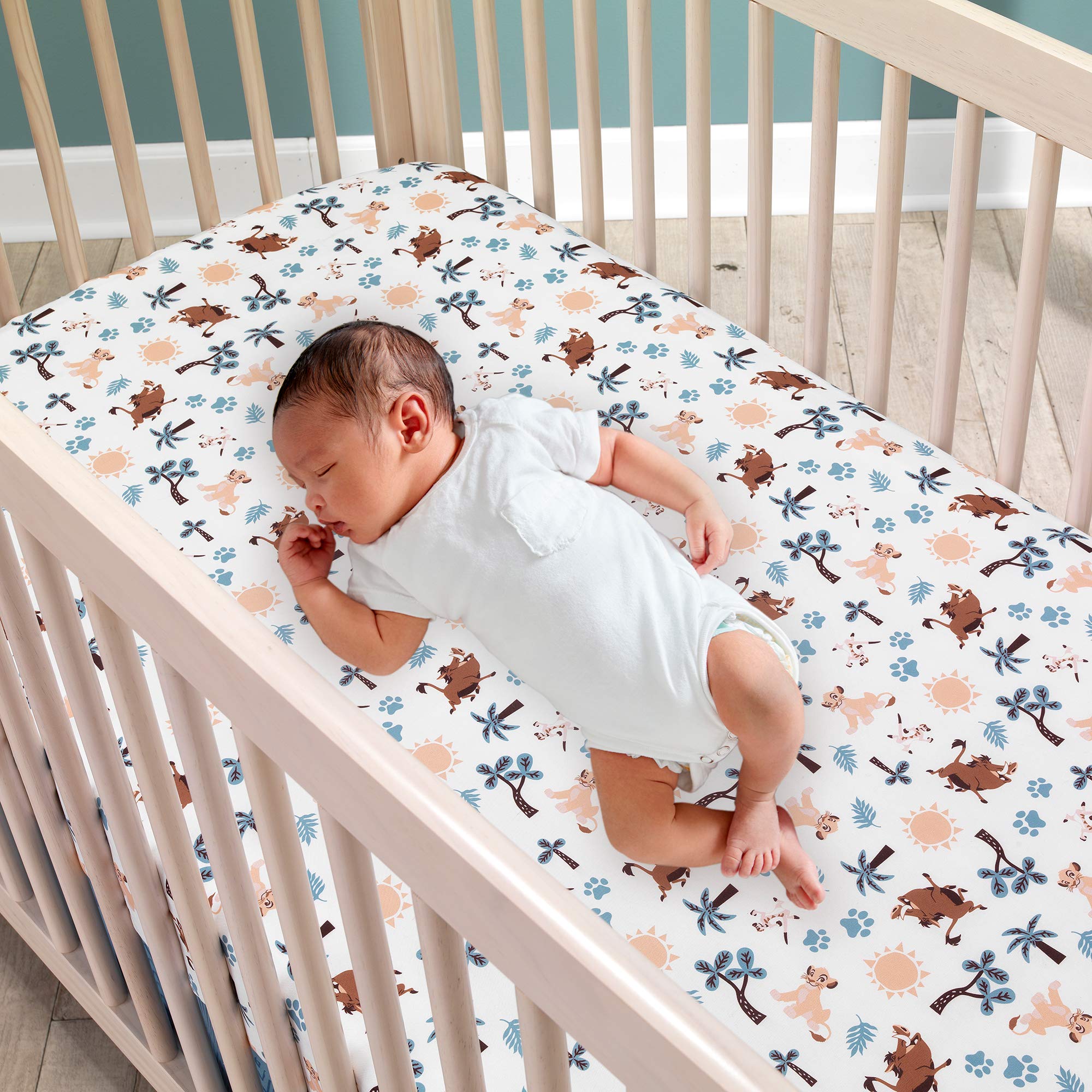 Lion King Adventure 3Piece Baby Crib Bedding Set, Blue