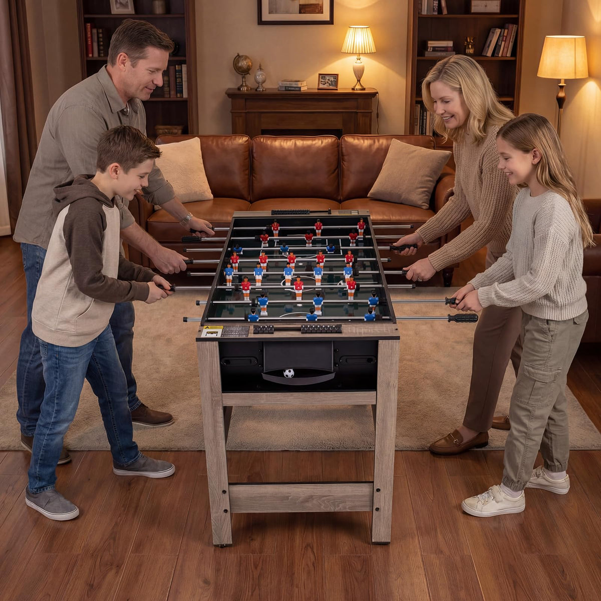 2-in-1 Foosball & Billiard Combo Game Table with Accessories