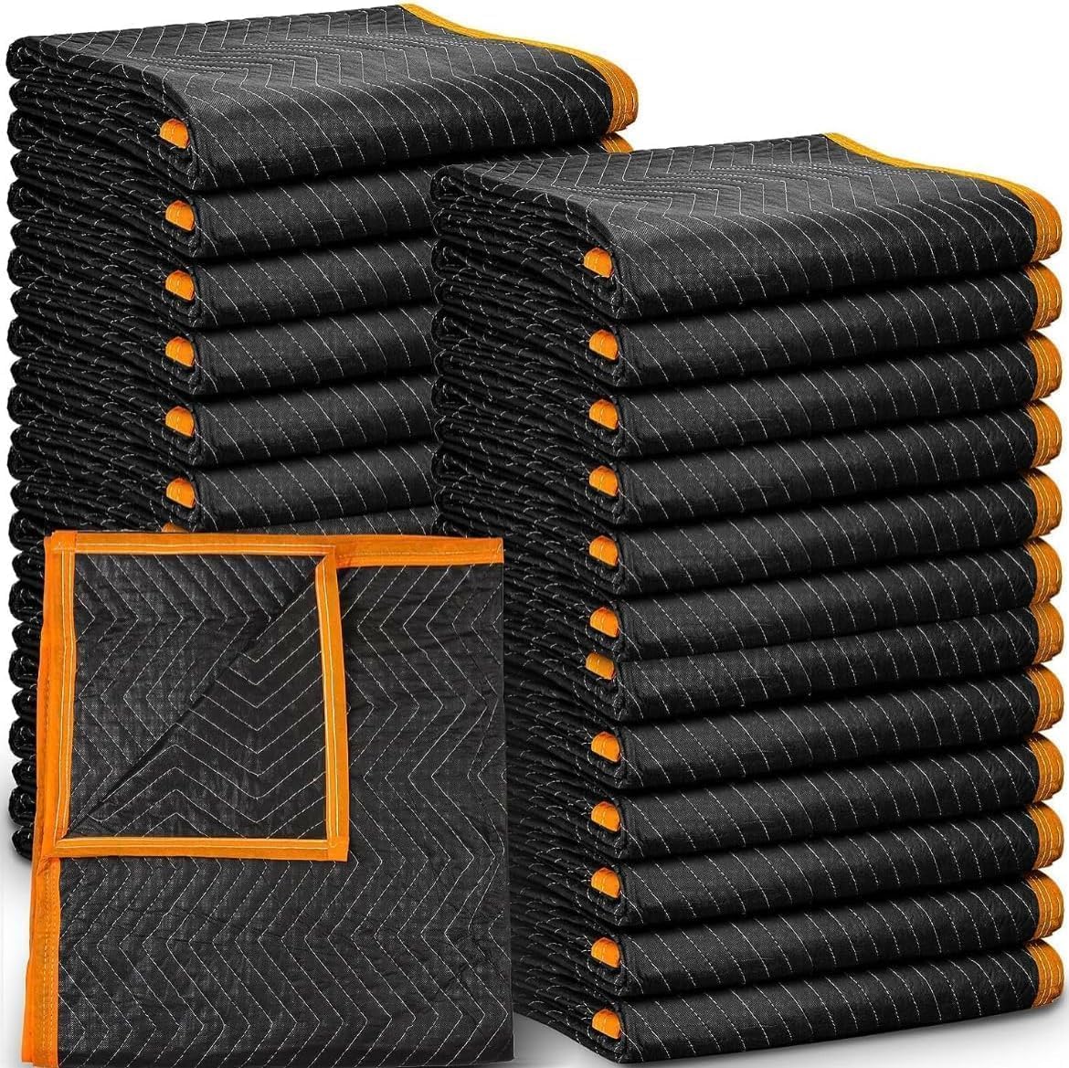 Improved 750LBS Tear Strength Heavy Duty Padded Moving Blankets