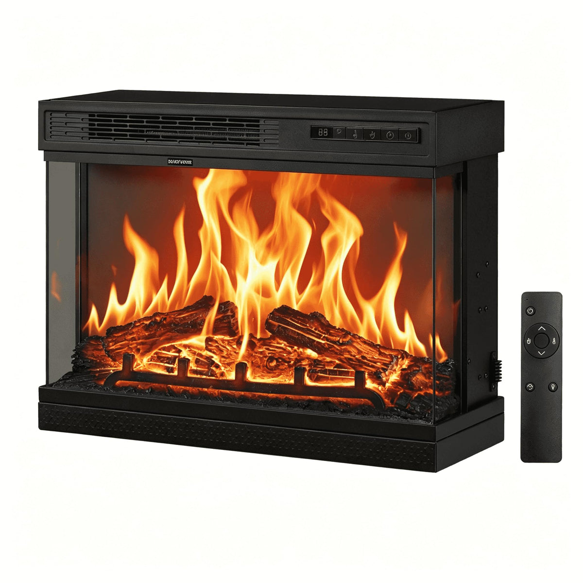 24" 3-Sided Electric Fireplace Insert