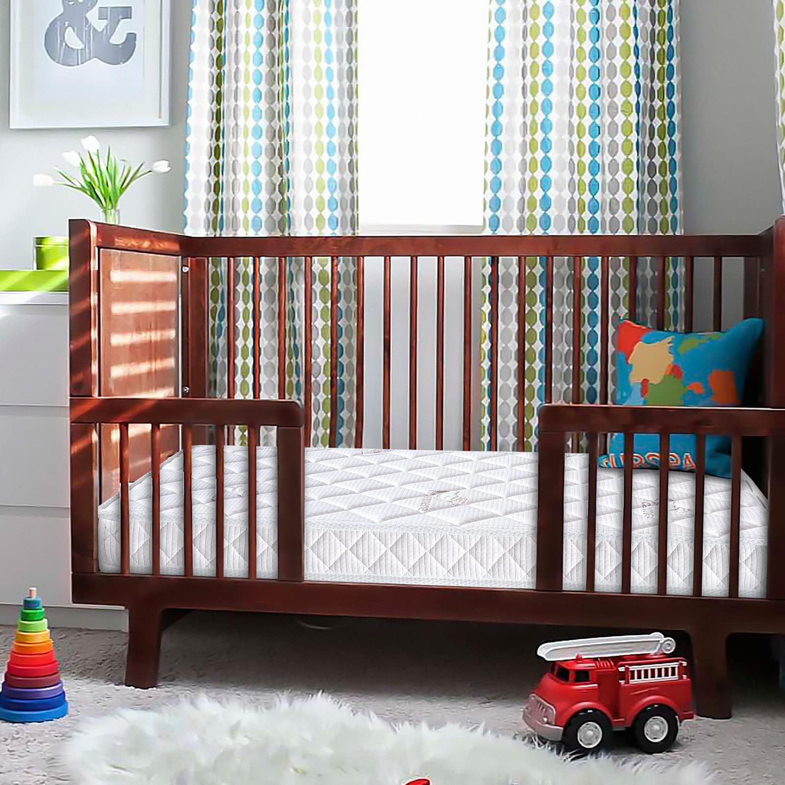 Premium Crib & Toddler Mattress,100% Knitted Fabric