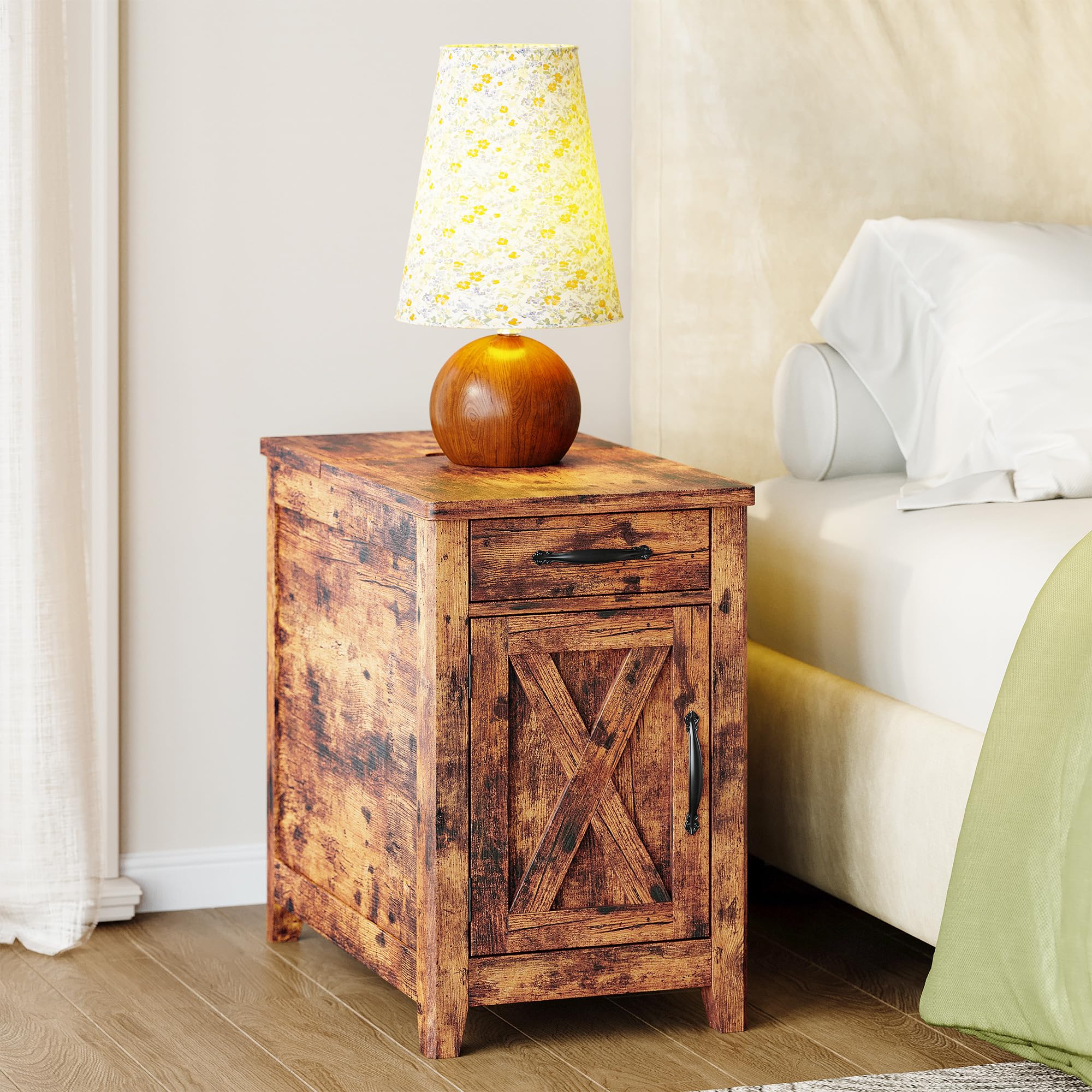 End Table with Charging Station & Storage