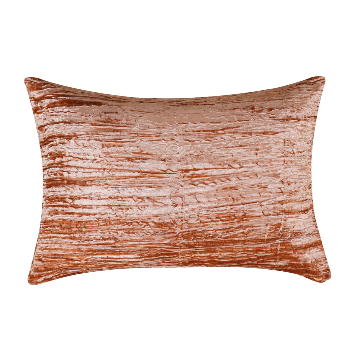 Crushed Velvet Pillow Covers, Set of 2 – Terracotta, 26x26 Inches