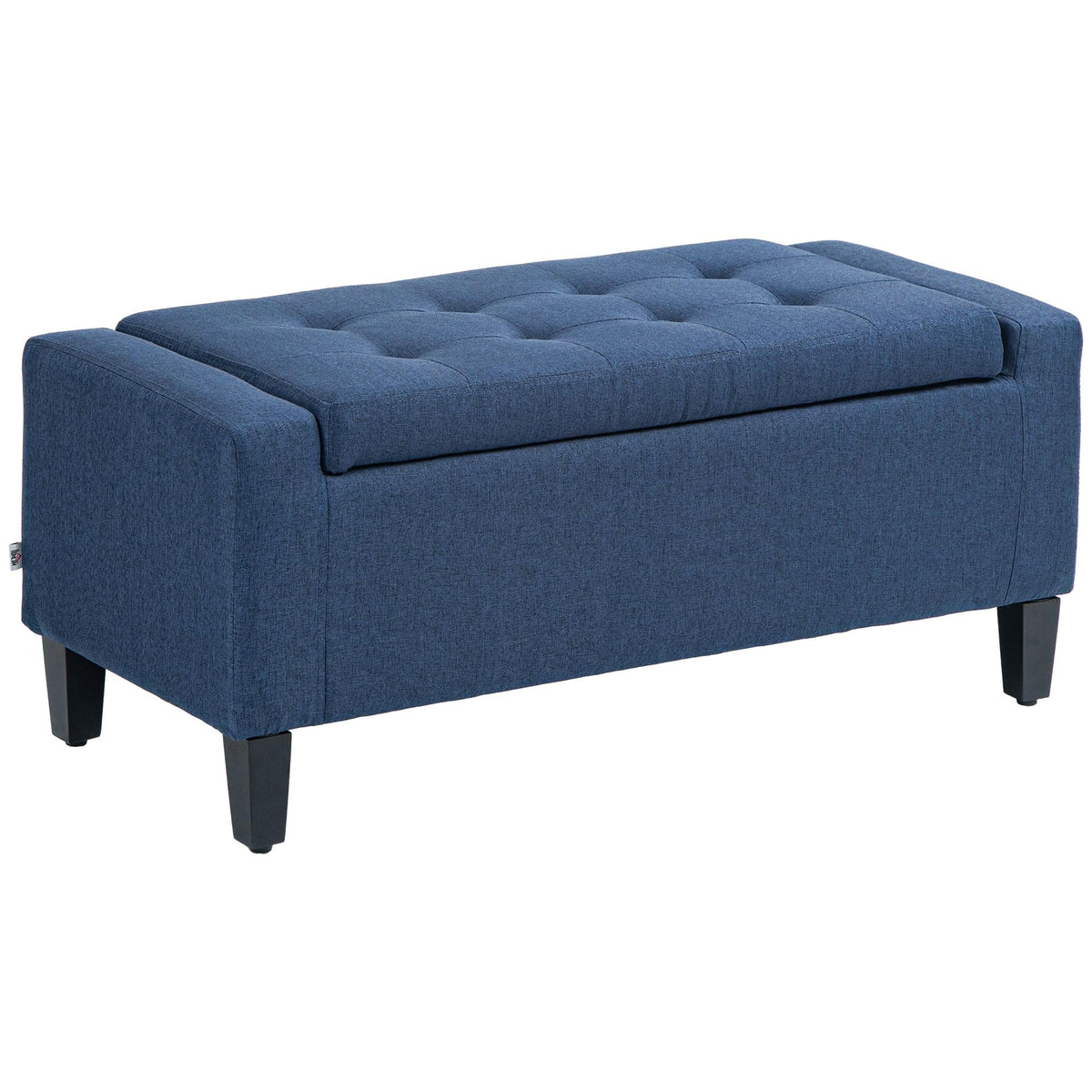 36" Storage Ottoman with Lift Top & Rubberwood Legs