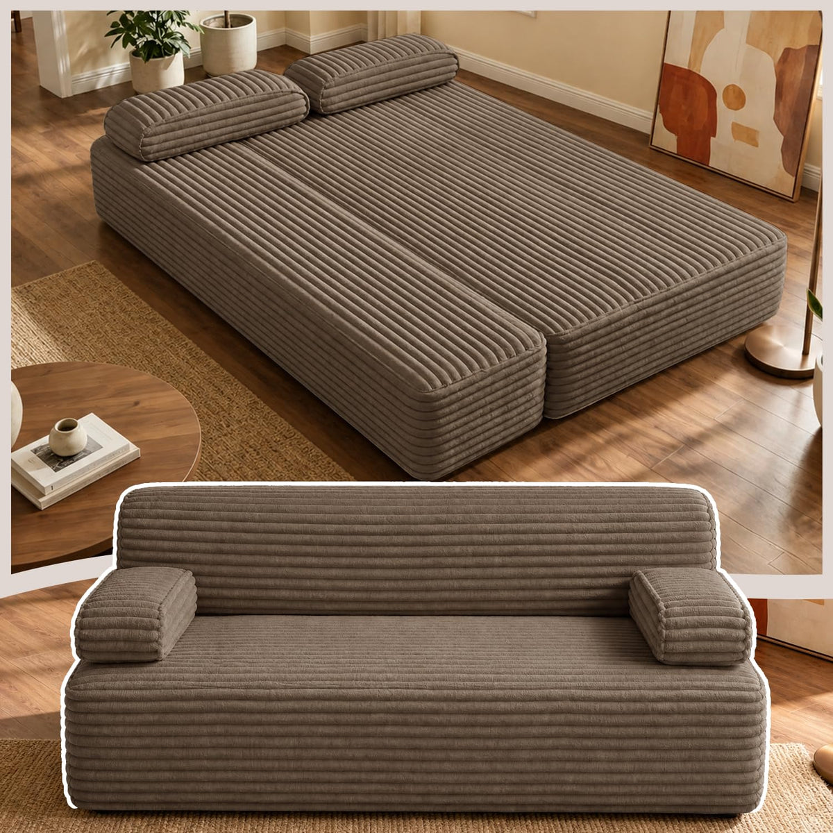 Queen Size Convertible Futon Sofa Bed