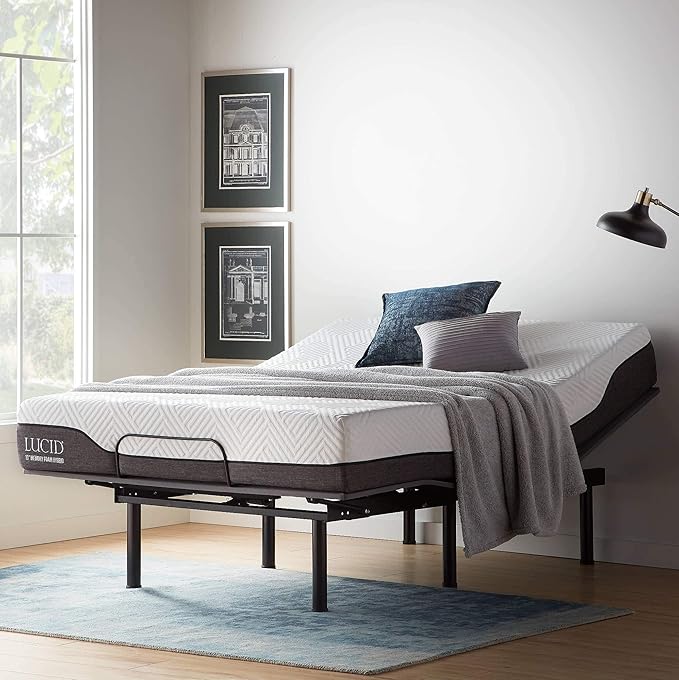 Twin XL Adjustable Bed Frame with Dual Motor, Electric Bed Frame