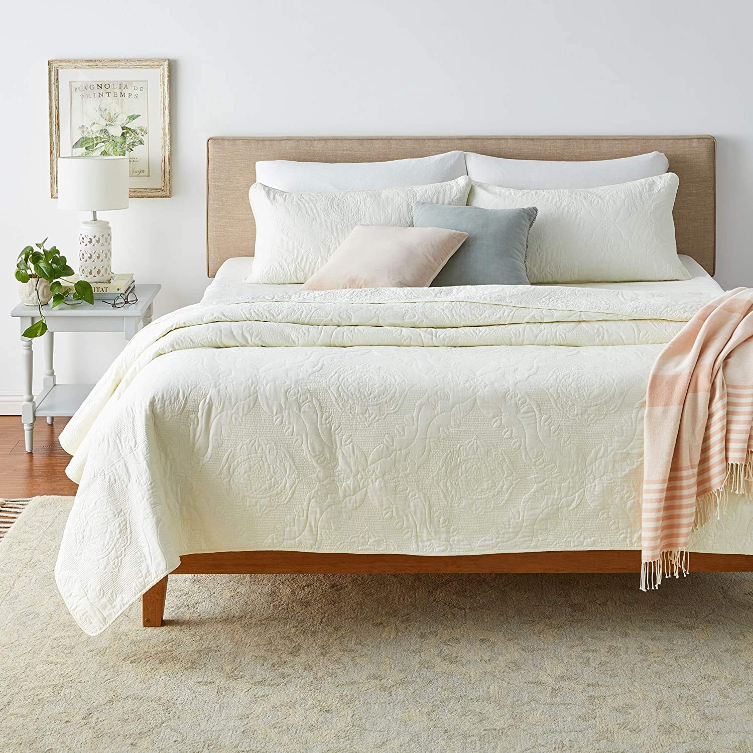 JHW-643-T-CK Quilt, California King, White