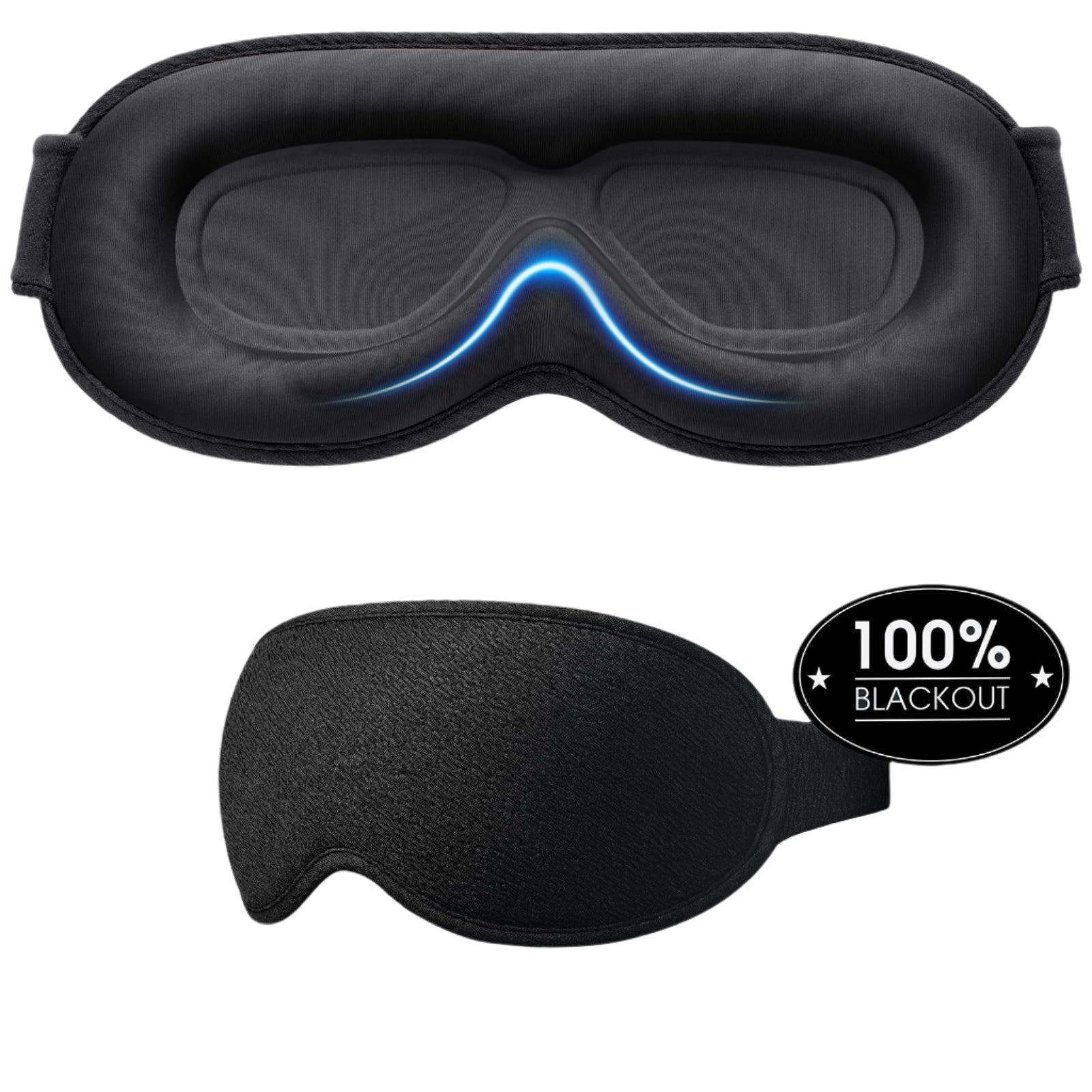 100% Blackout Sleep Eye Mask for Women Men, Zero Pressure Sleeping Mask