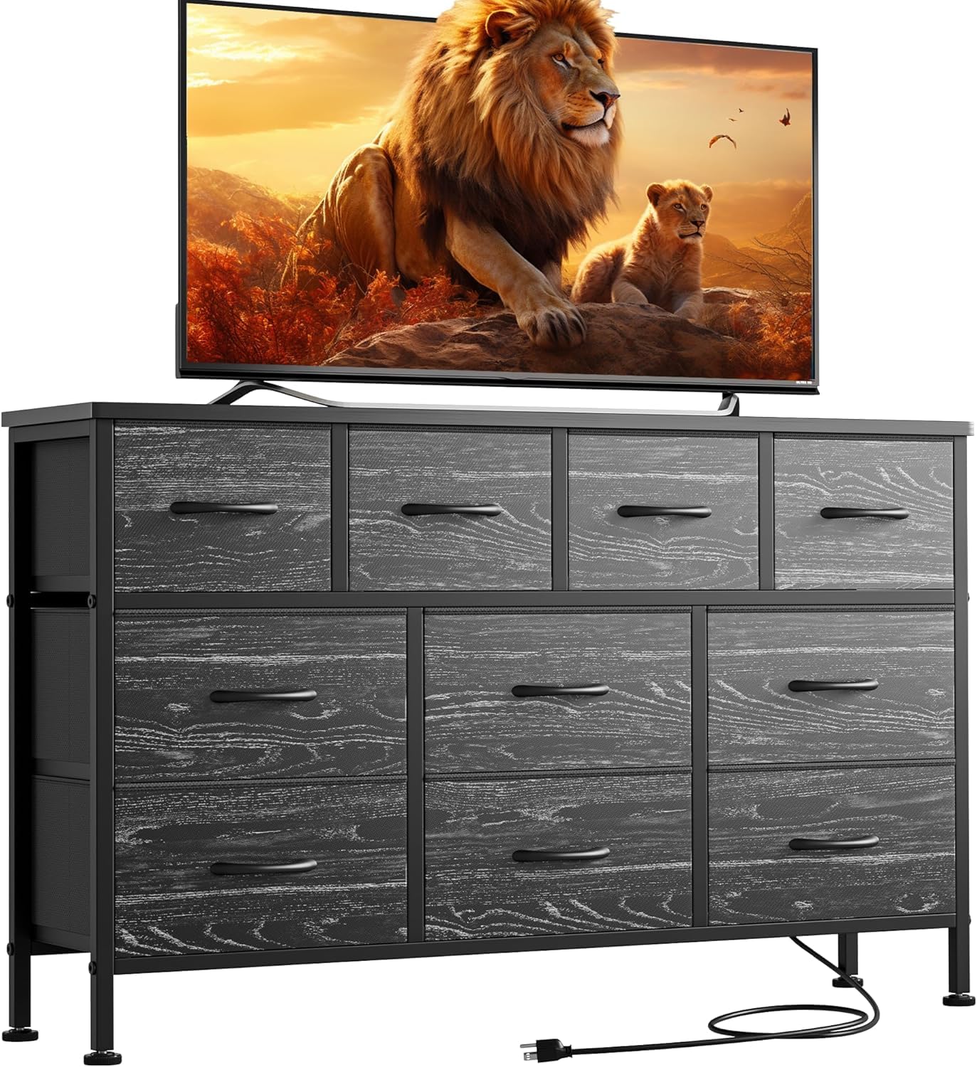 Dresser for Bedroom 10 Drawer Dresser TV Stand with Power Outlet