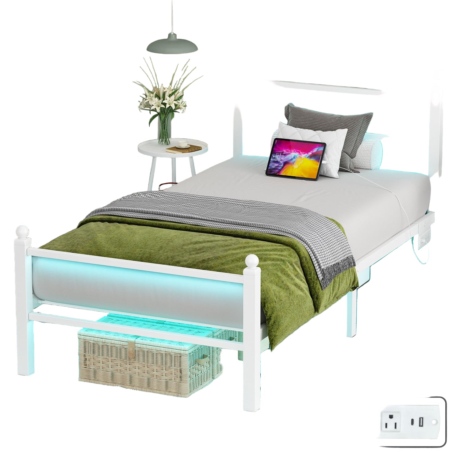 Twin Bed Frames with Headboard and Footboard