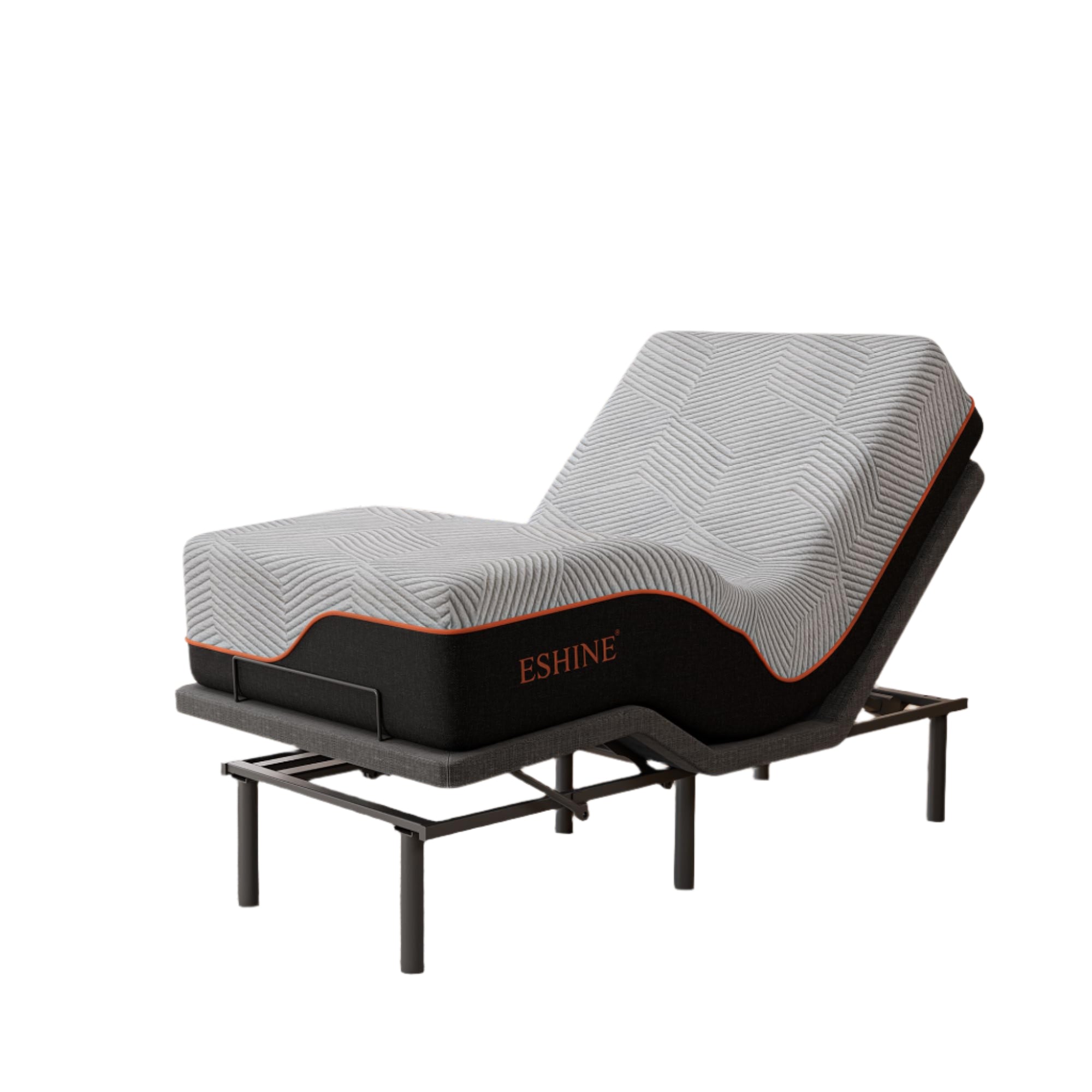 3100 Series Adjustable Bed Frame with 14 inch Ultra-Plush Black Mattress