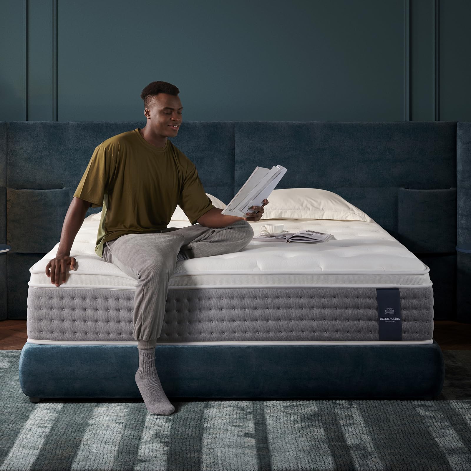 Queen Mattress 12 Inch,Medium Firm Hybrid with Memory Foam& Individually