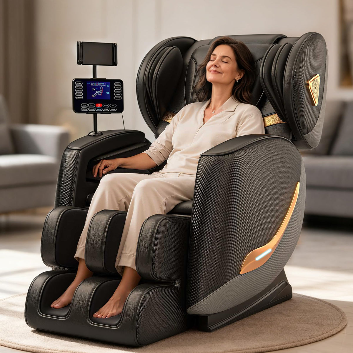 Zero Gravity Full Body Massage Chair with Heat & Foot Rollers