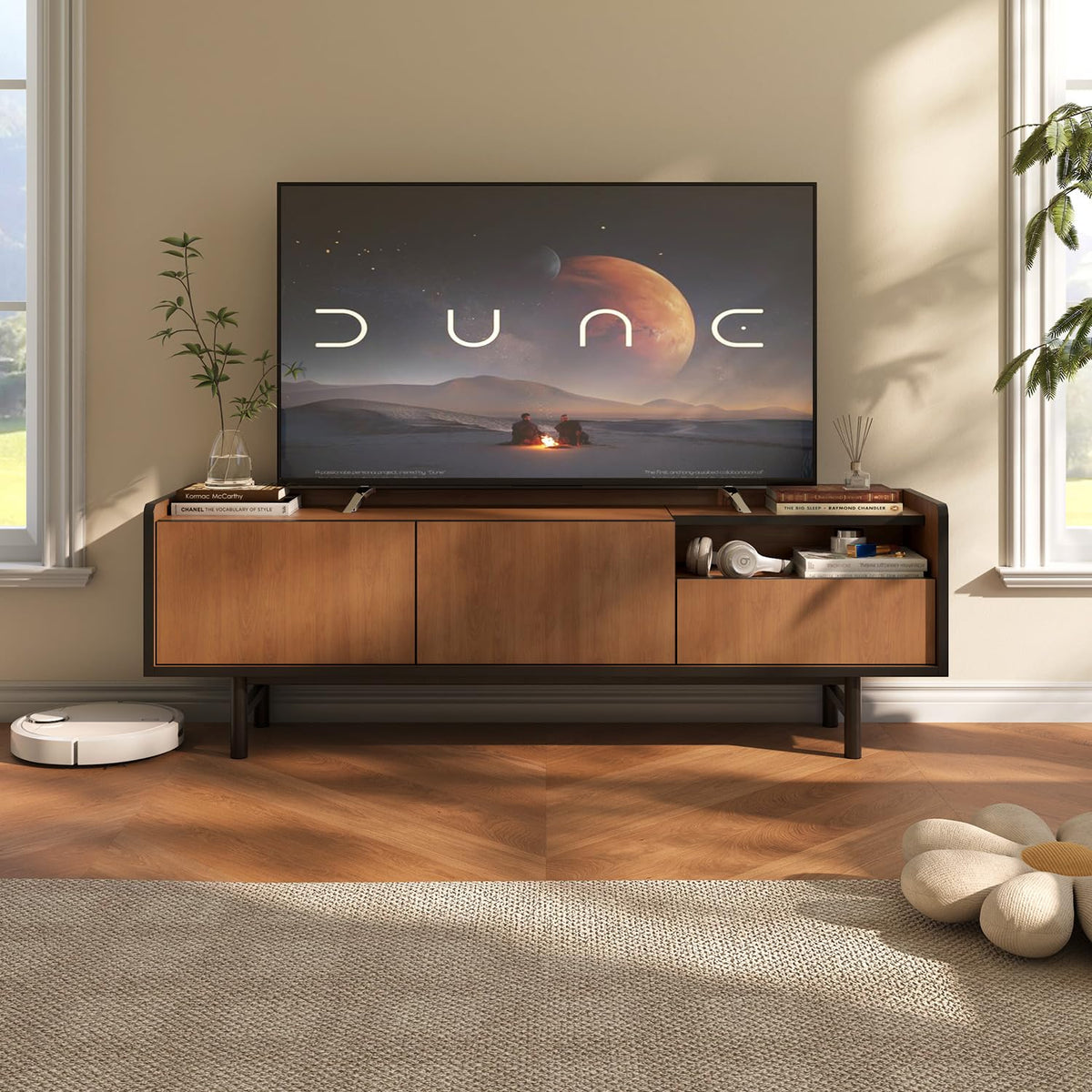 55" Mid-Century TV Stand for TVs up to 65"