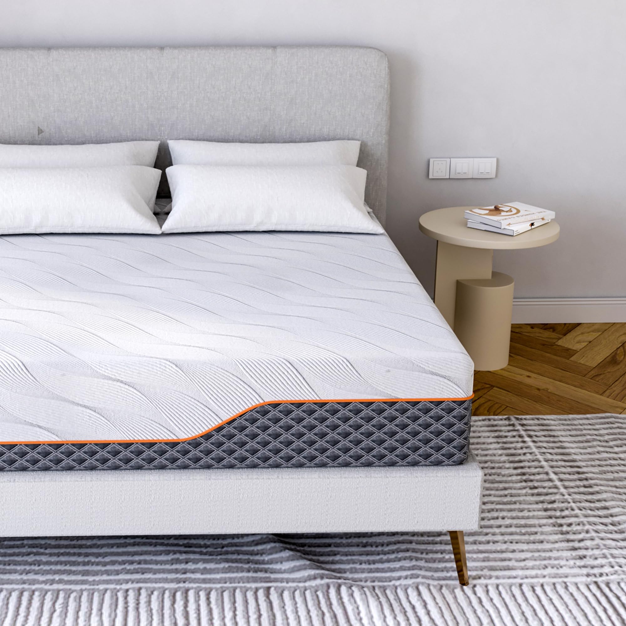 4 Inch Memory Foam Hybrid Mattress Queen - 609 Independent Pocket Innersprings